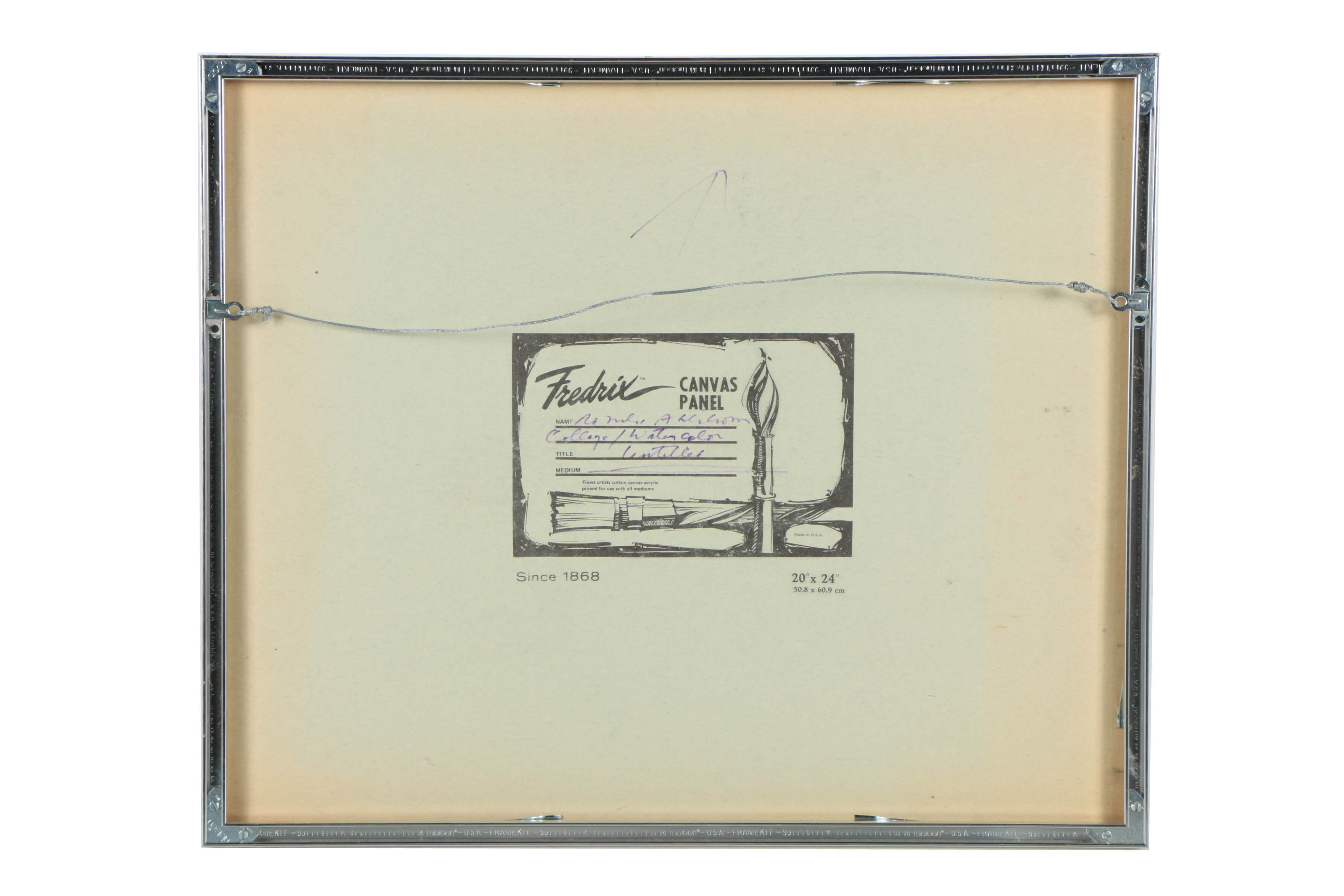 Ronald Ahlström Mix Media Collage on Board "Untitled"