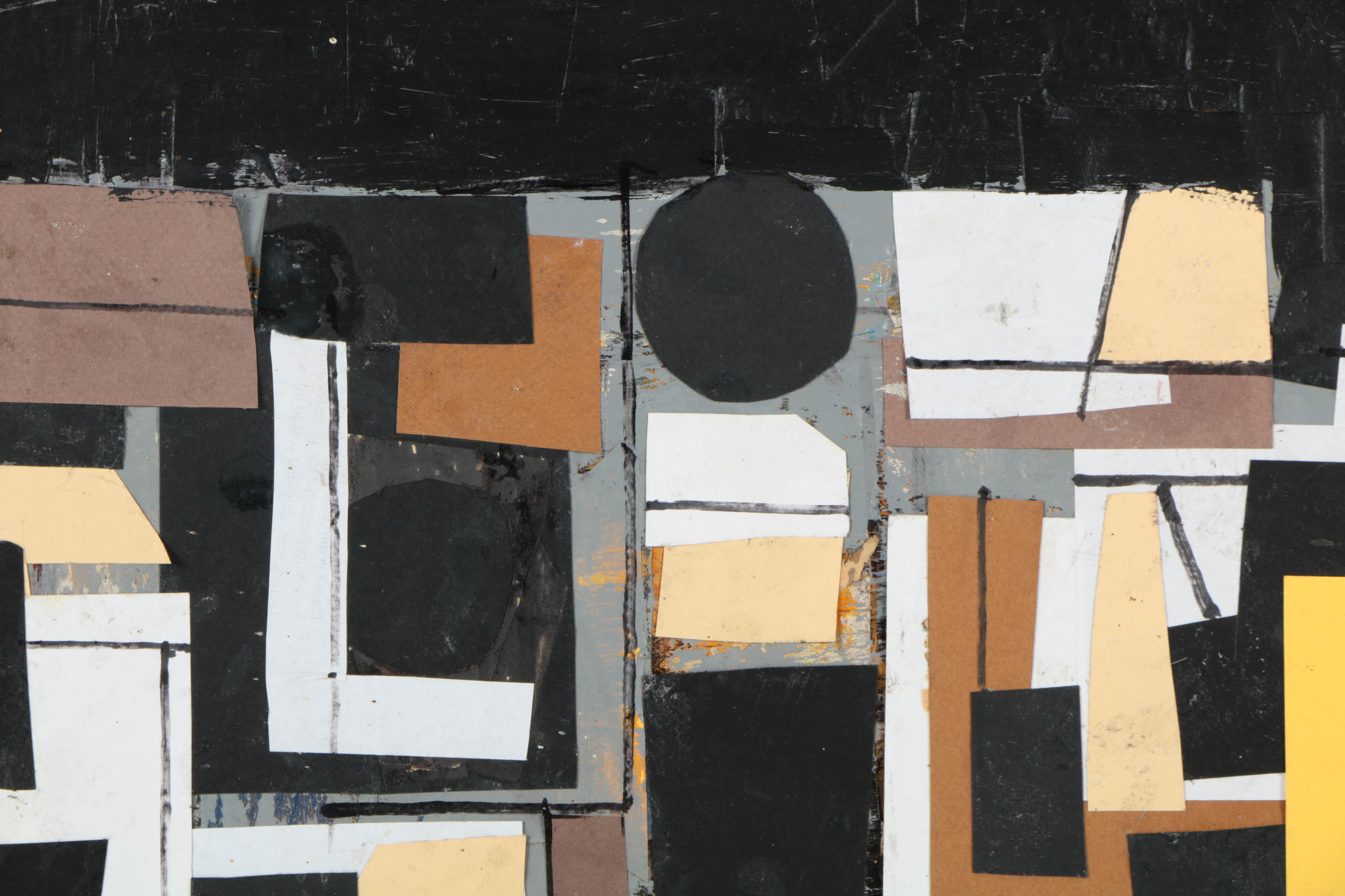 Ronald Ahlström Abstract Mixed Media Collage on Canvas "Untitled"