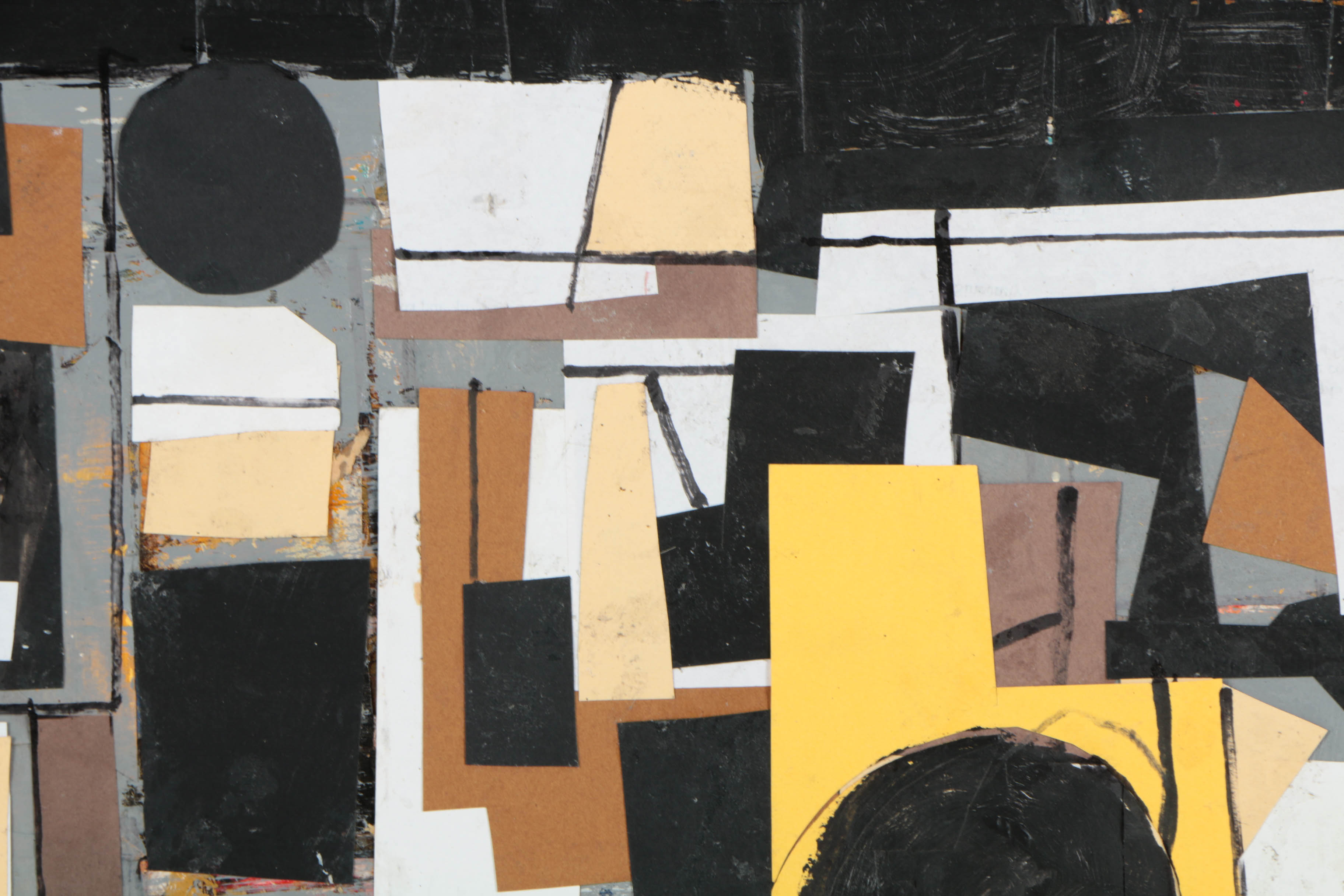 Ronald Ahlström Abstract Mixed Media Collage on Canvas "Untitled"