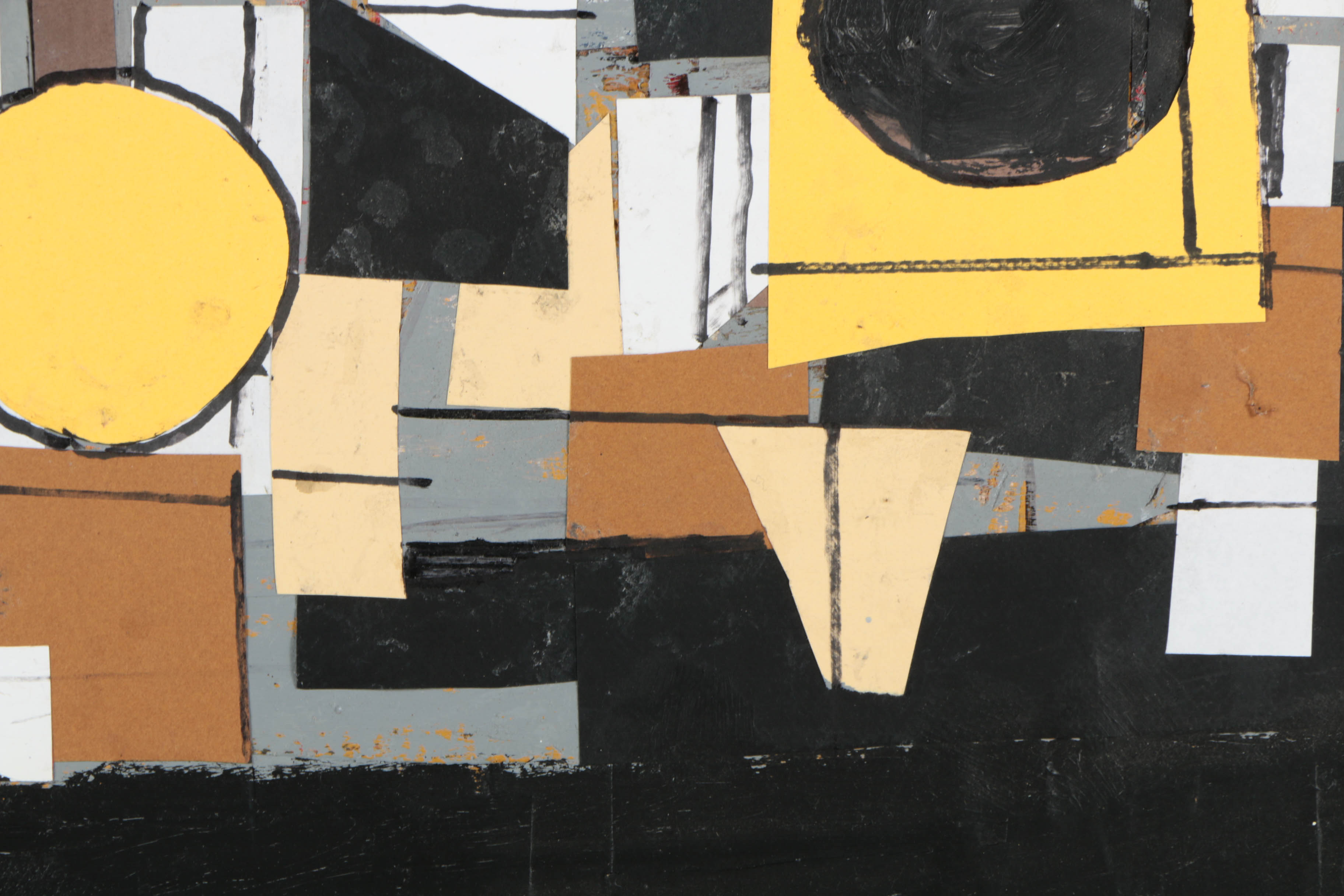 Ronald Ahlström Abstract Mixed Media Collage on Canvas "Untitled"