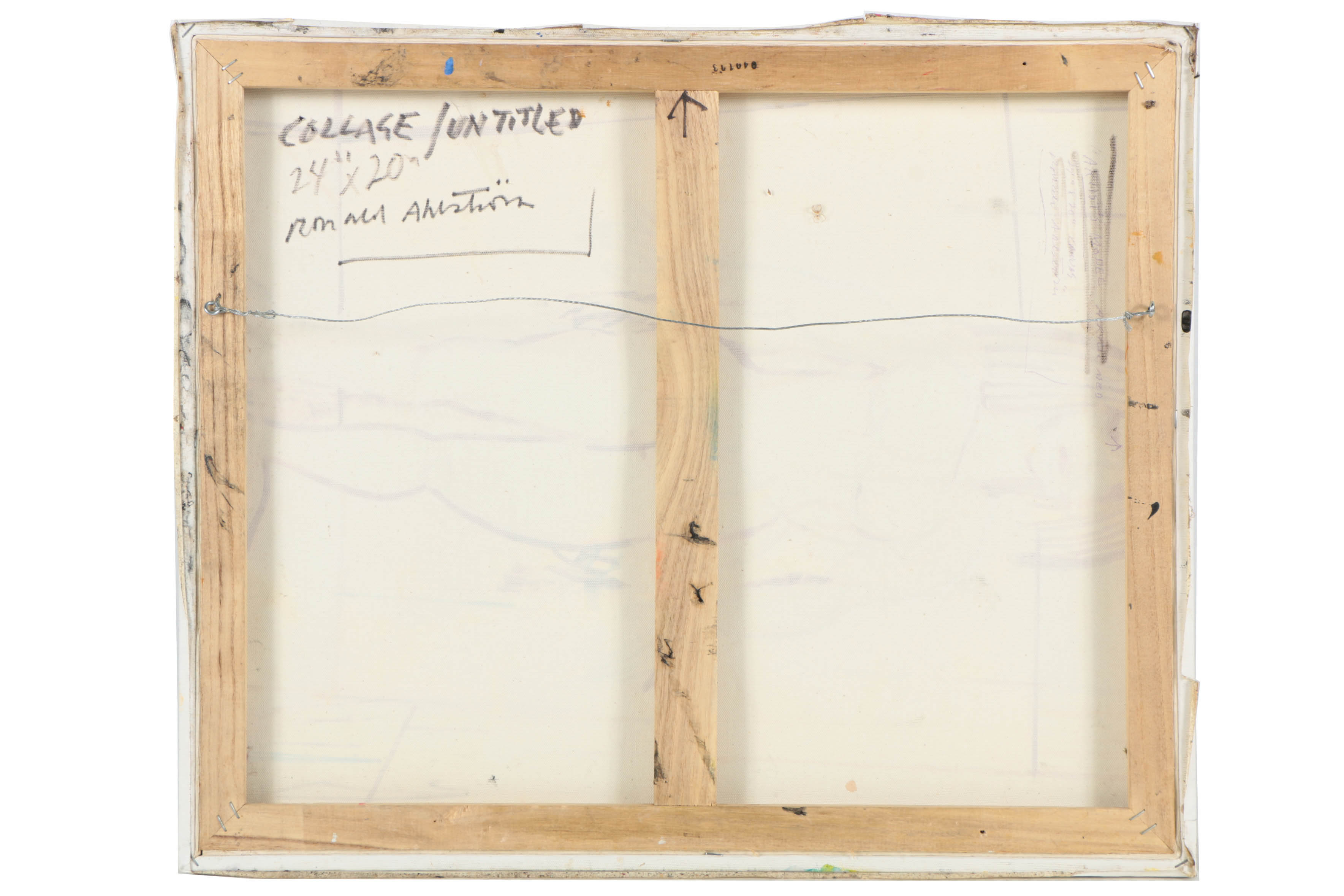 Ronald Ahlström Abstract Mixed Media Collage on Canvas "Untitled"