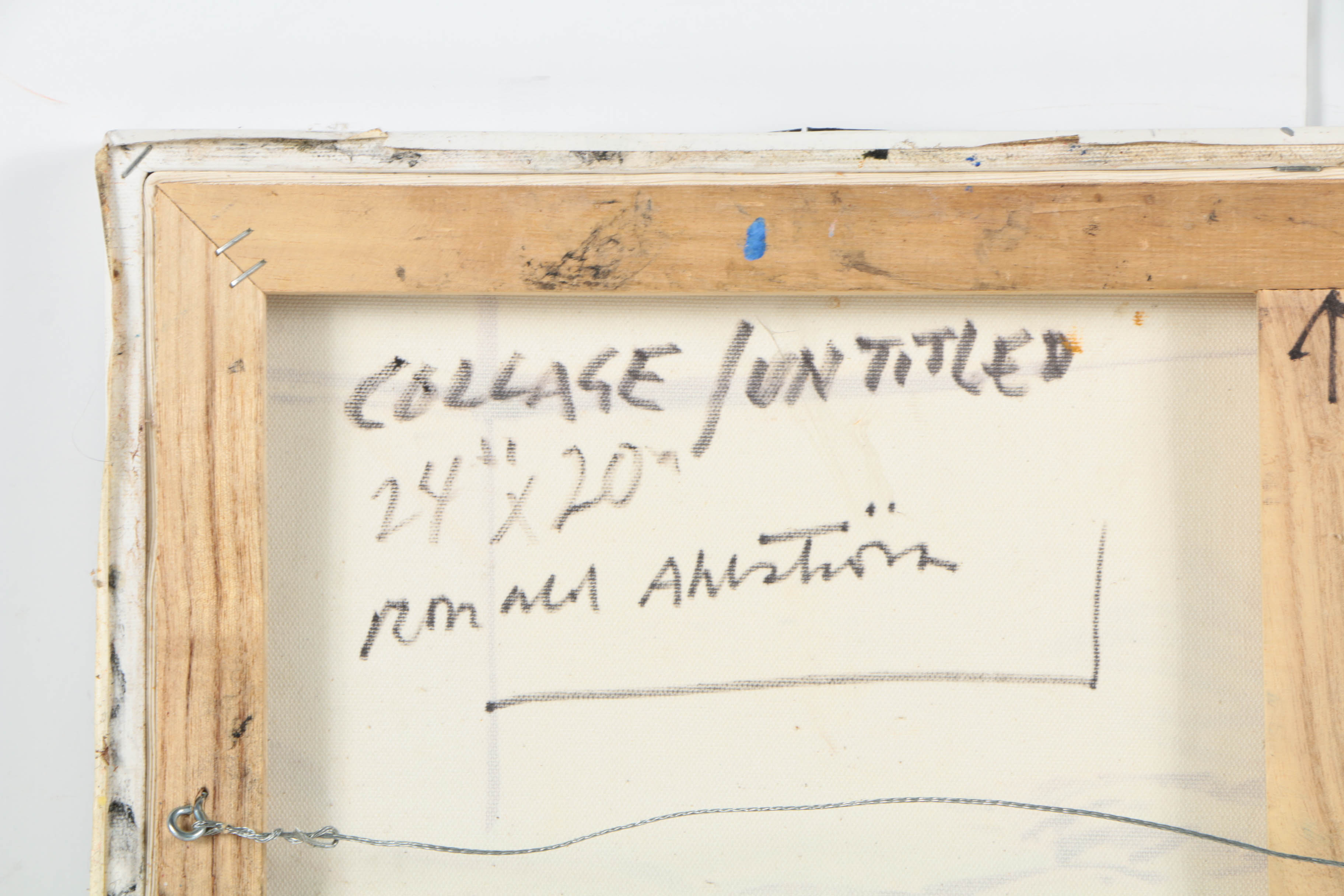 Ronald Ahlström Abstract Mixed Media Collage on Canvas "Untitled"