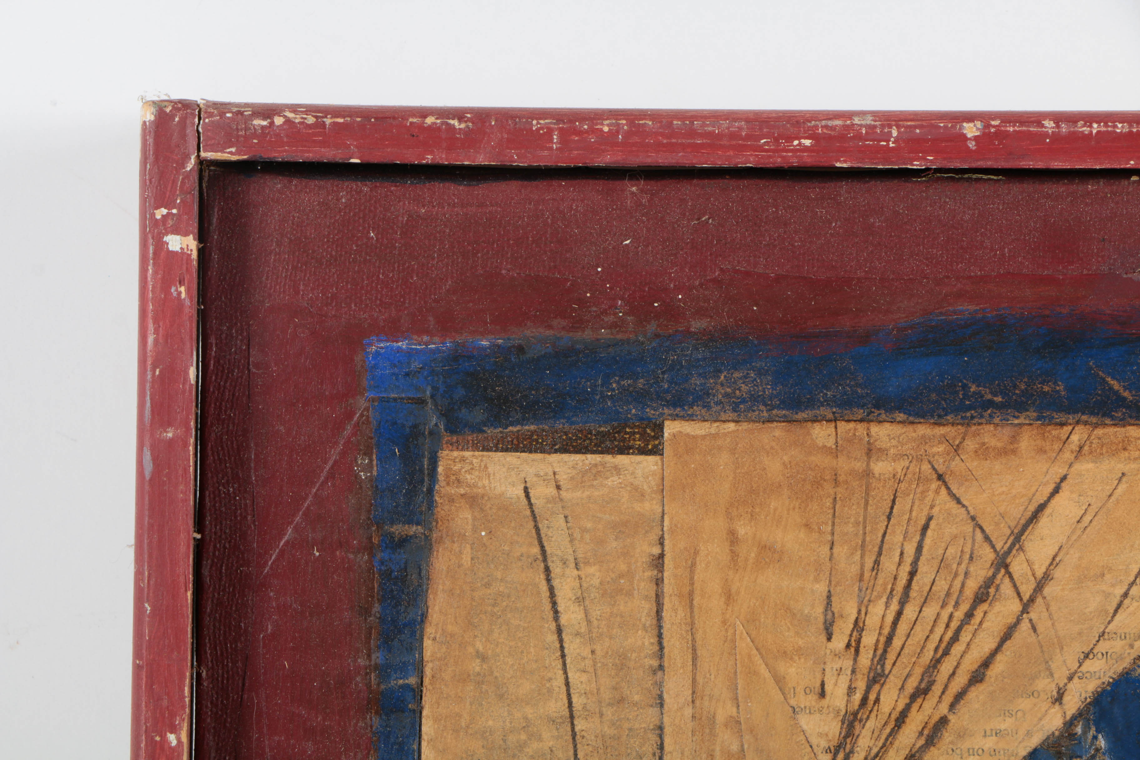 Ronald Ahlström Abstract Mixed Media Collage on Canvas