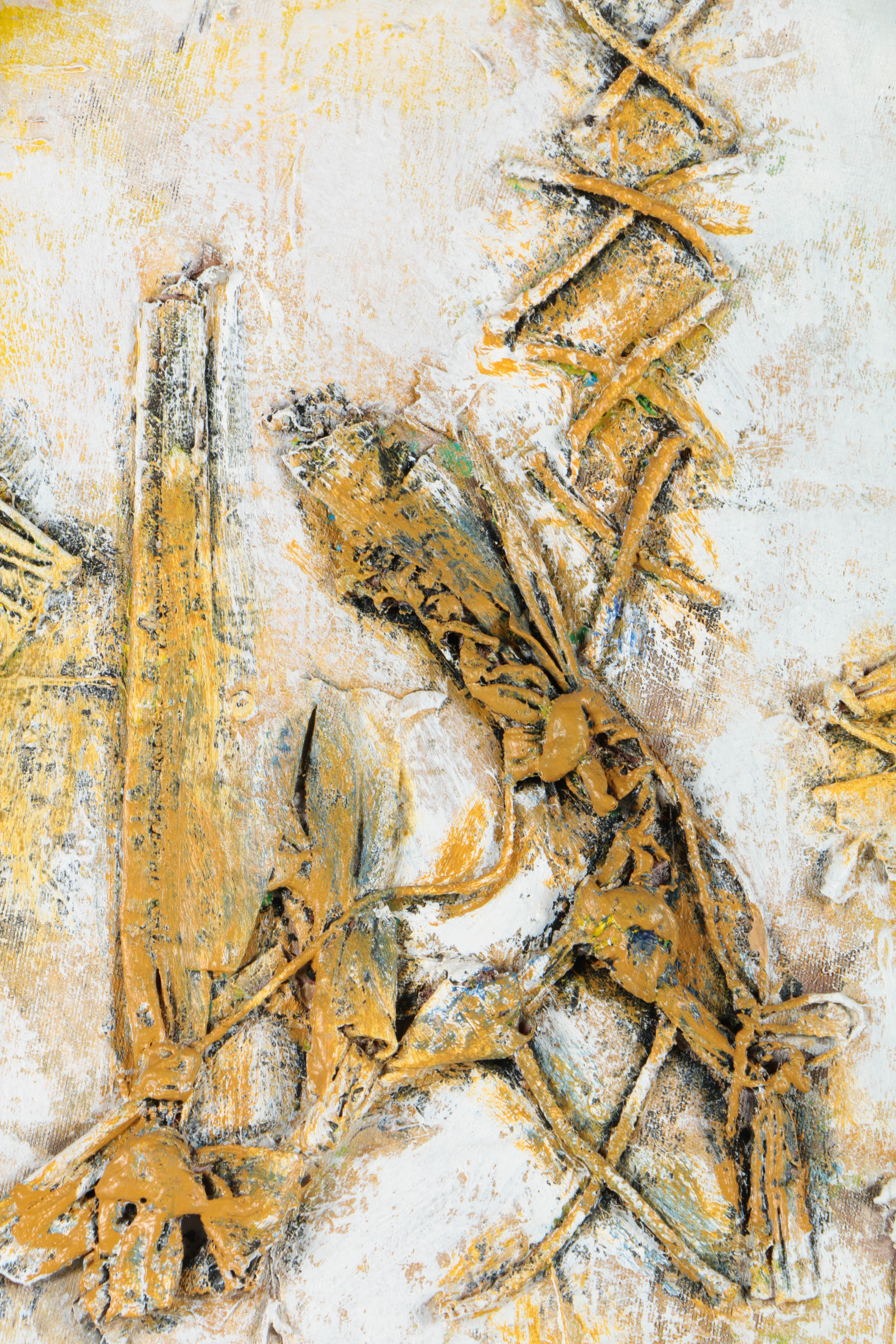 Ronald Ahlström Abstract Mixed Media Collage on Canvas