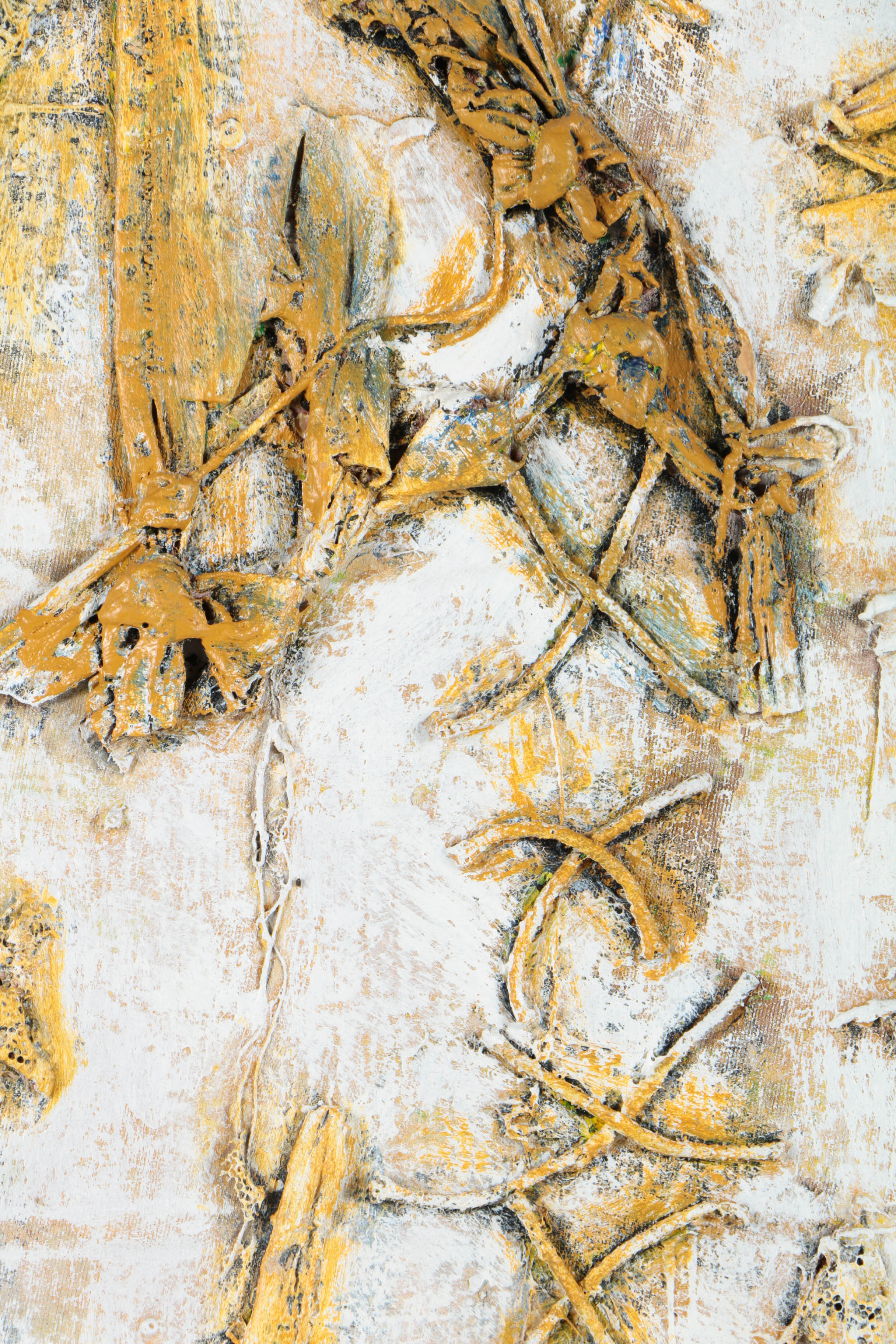 Ronald Ahlström Abstract Mixed Media Collage on Canvas