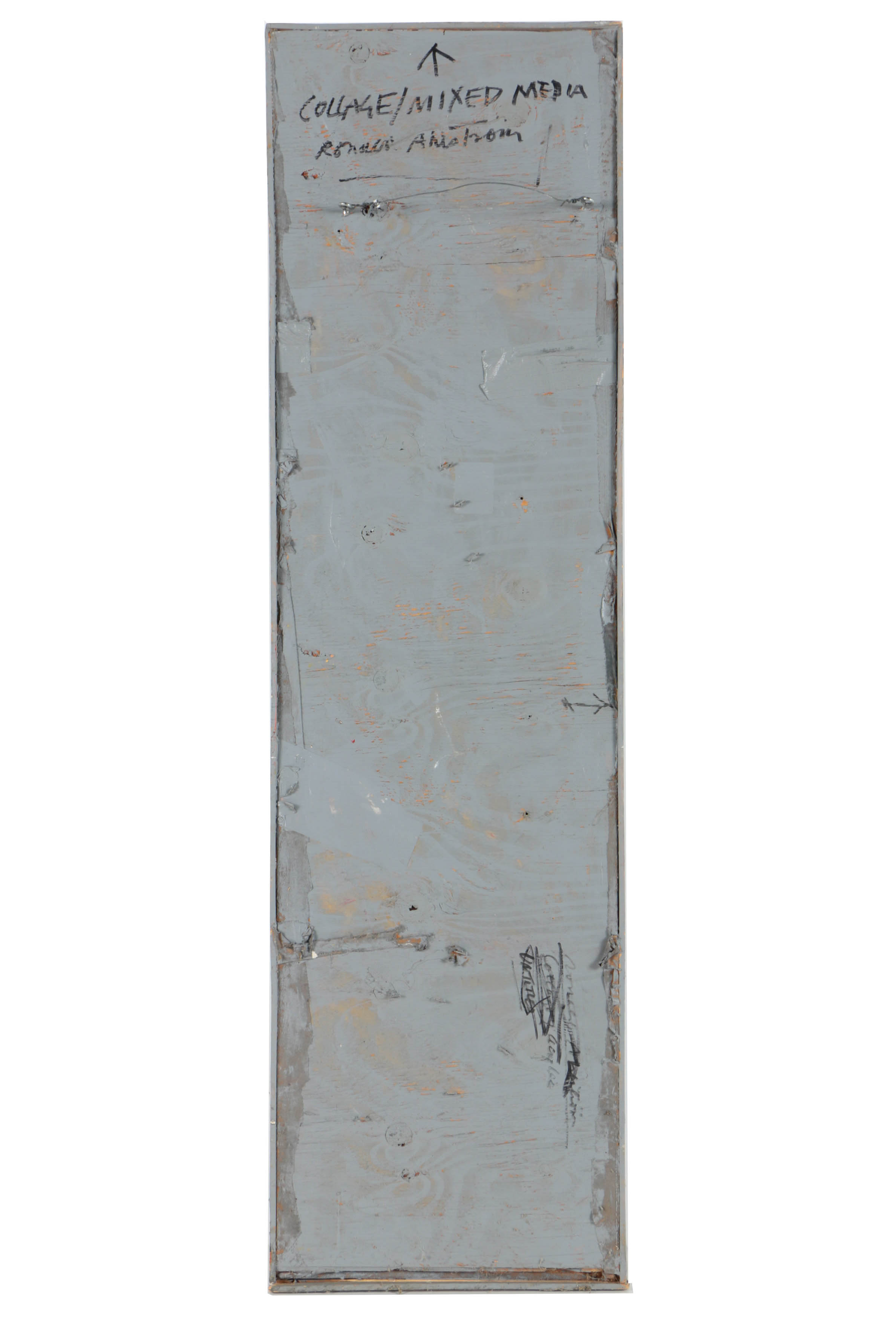 Ronald Ahlström Abstract Mixed Media Collage on Canvas