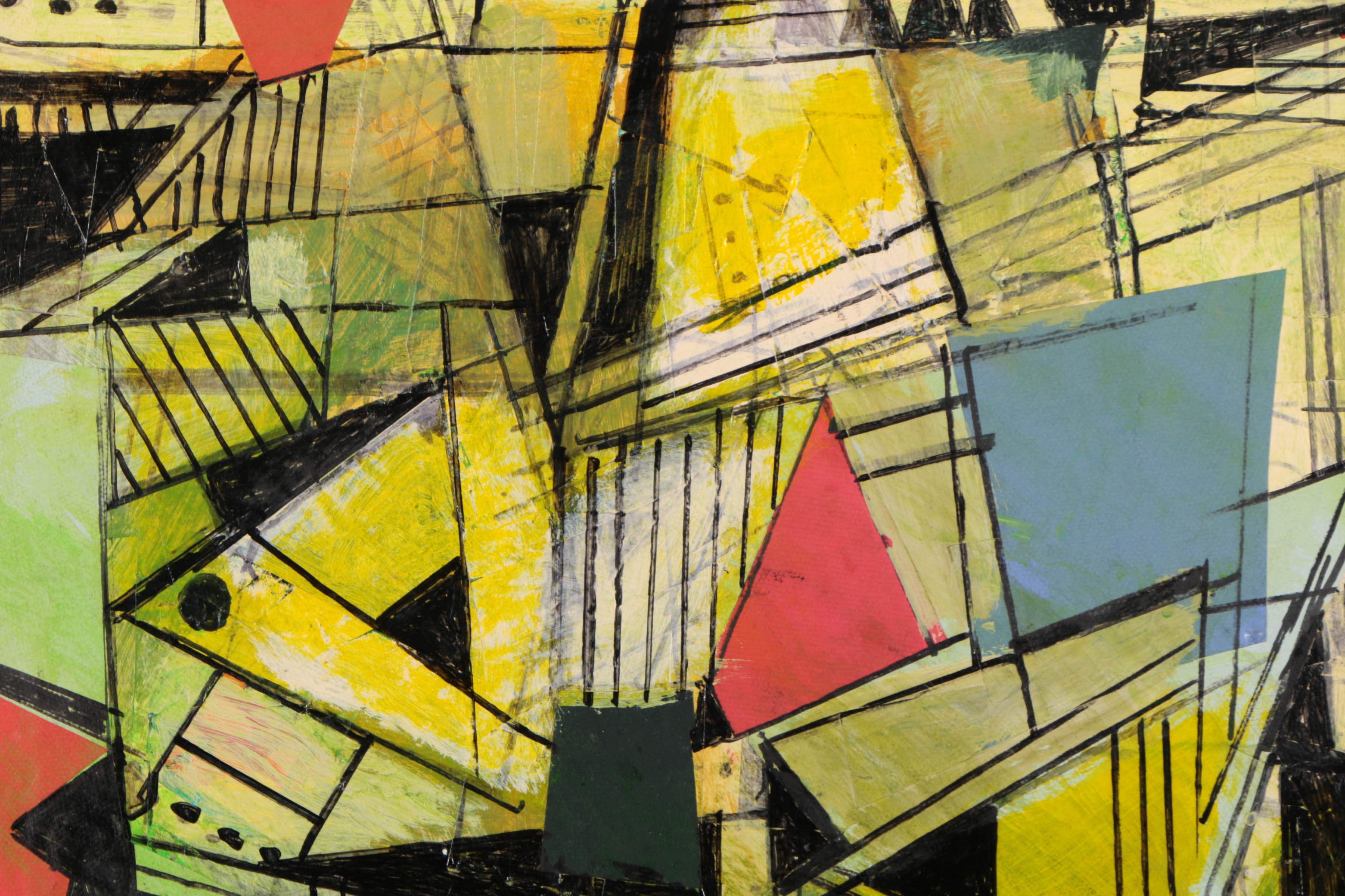 Ronald Ahlström Mix Media Collage on Board "Untitled"