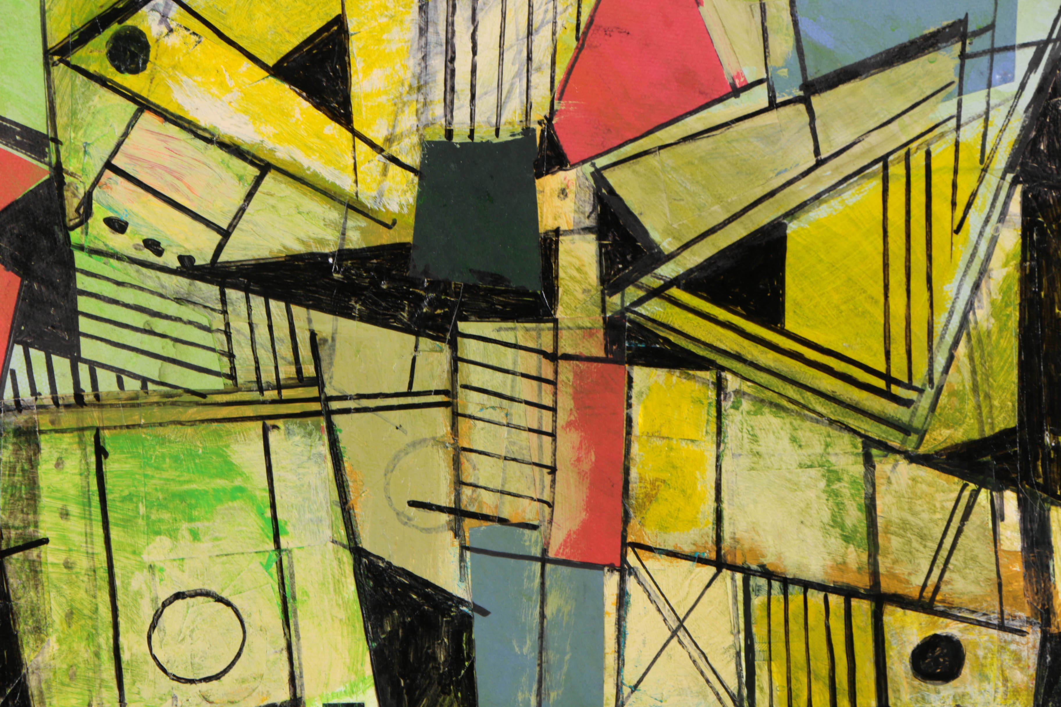 Ronald Ahlström Mix Media Collage on Board "Untitled"