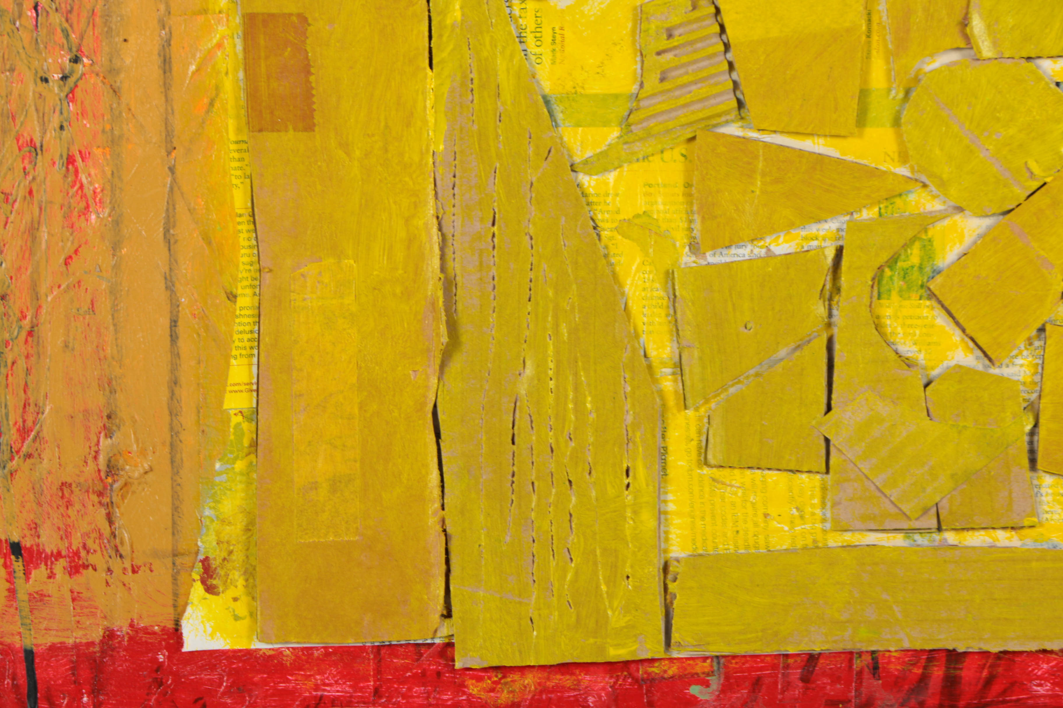 Ronald Ahlström Mixed Media Collage on Canvas Board "Untitled"