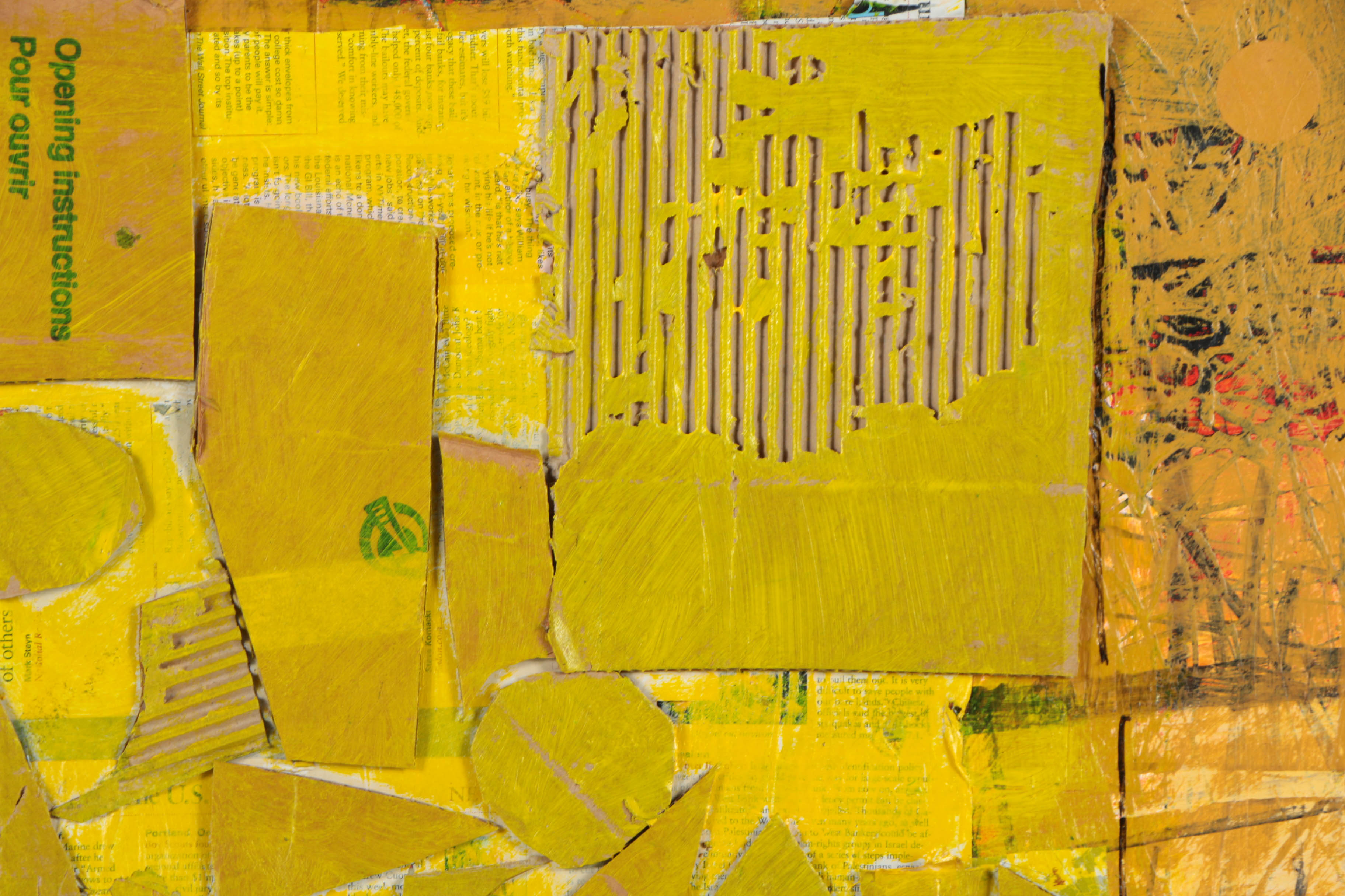 Ronald Ahlström Mixed Media Collage on Canvas Board "Untitled"