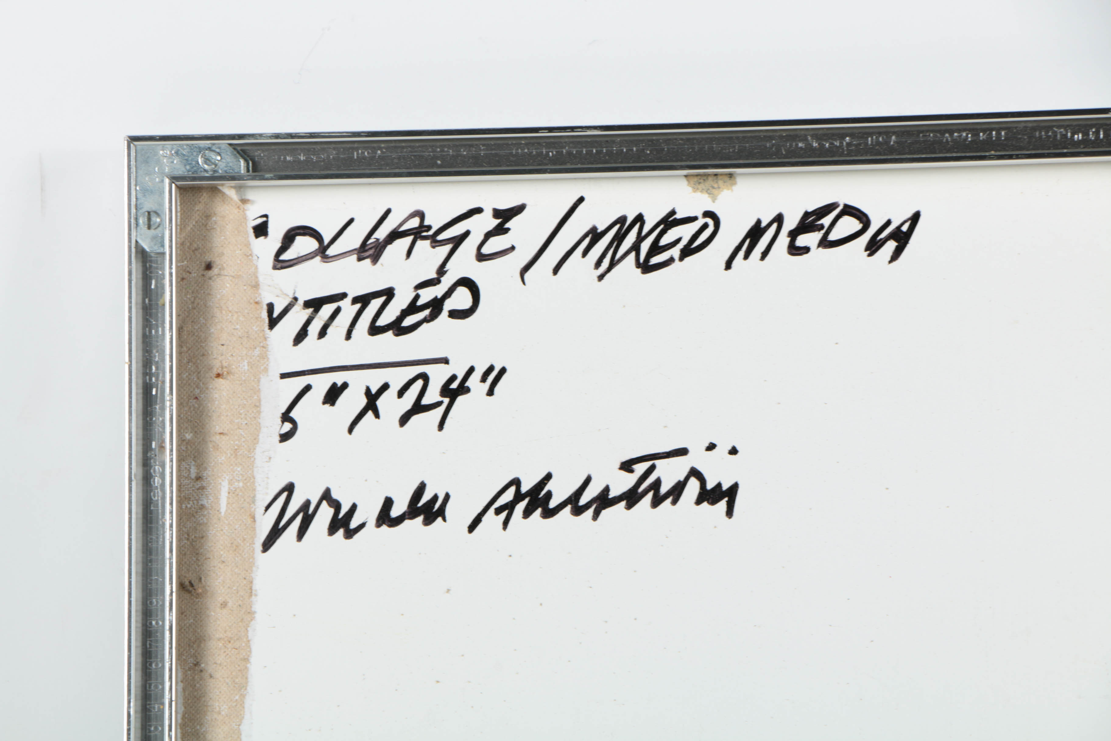 Ronald Ahlström Mixed Media Collage on Canvas Board "Untitled"