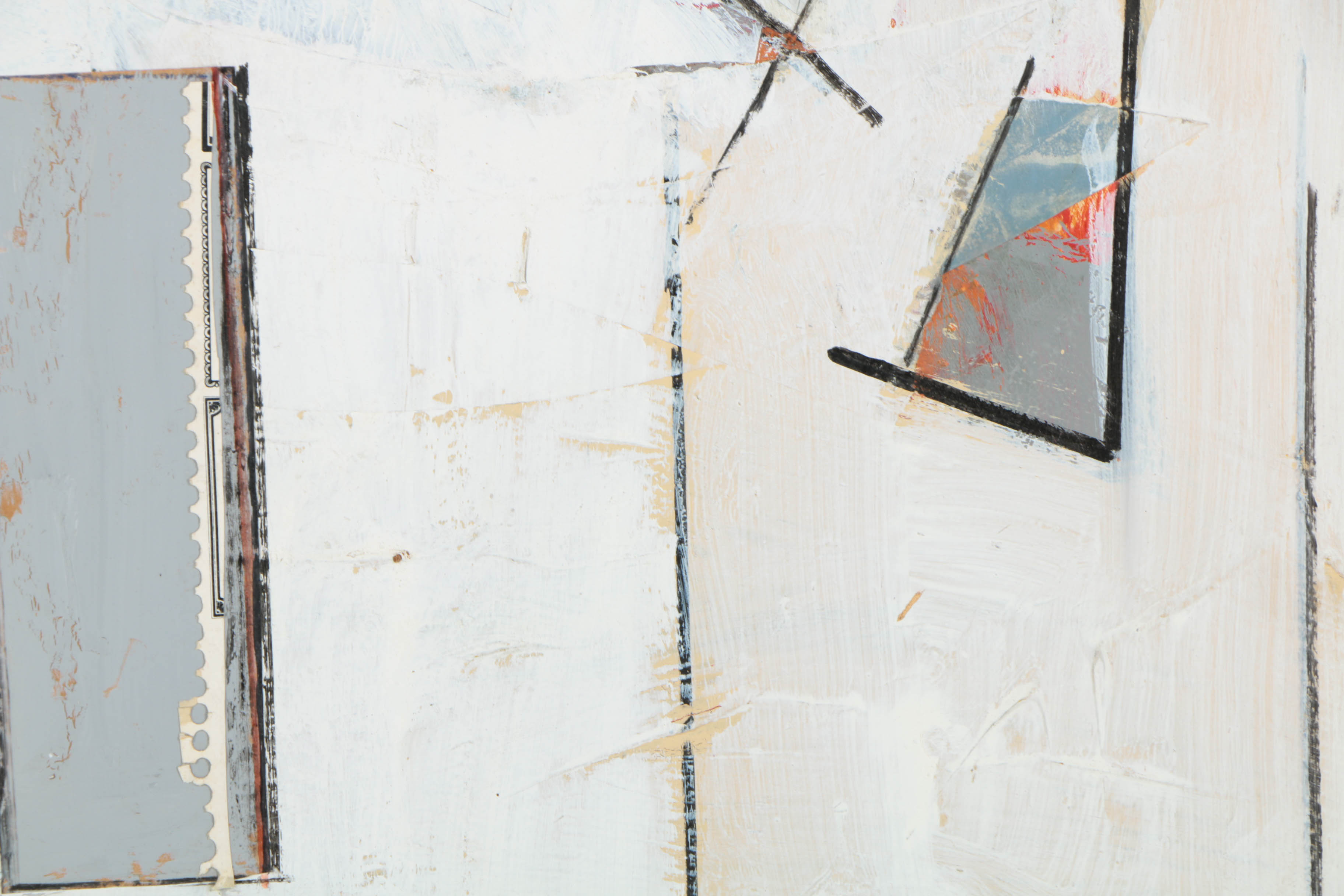 Ronald Ahlström Mixed Media Collage on Board "Untitled"