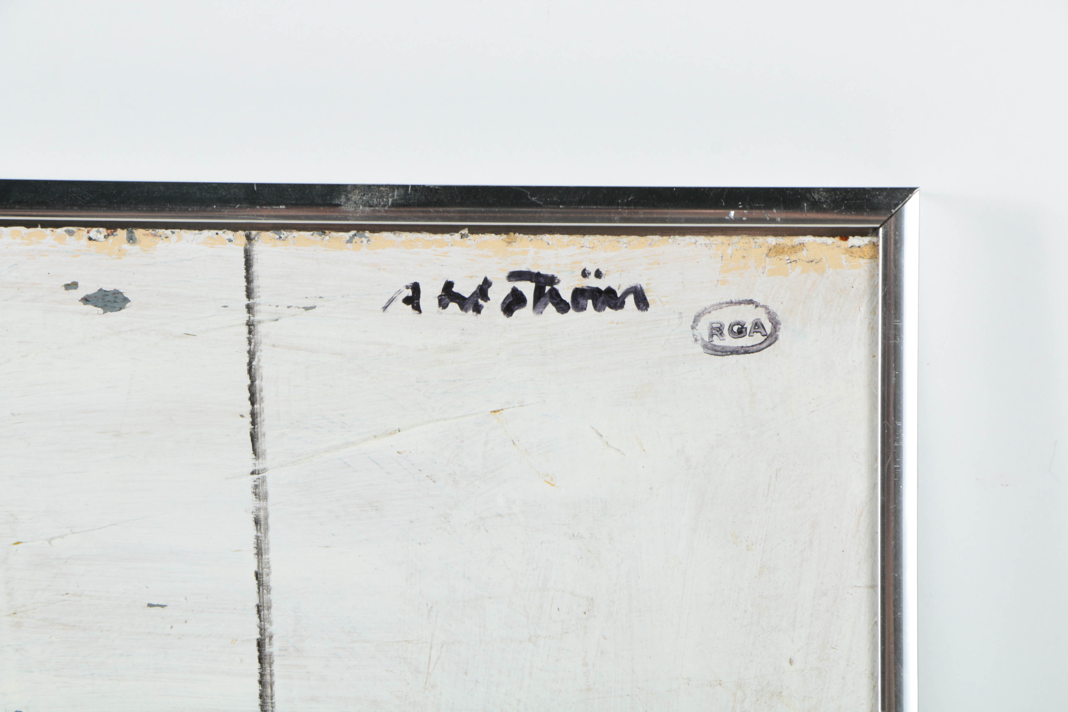 Ronald Ahlström Mixed Media Collage on Board "Untitled"