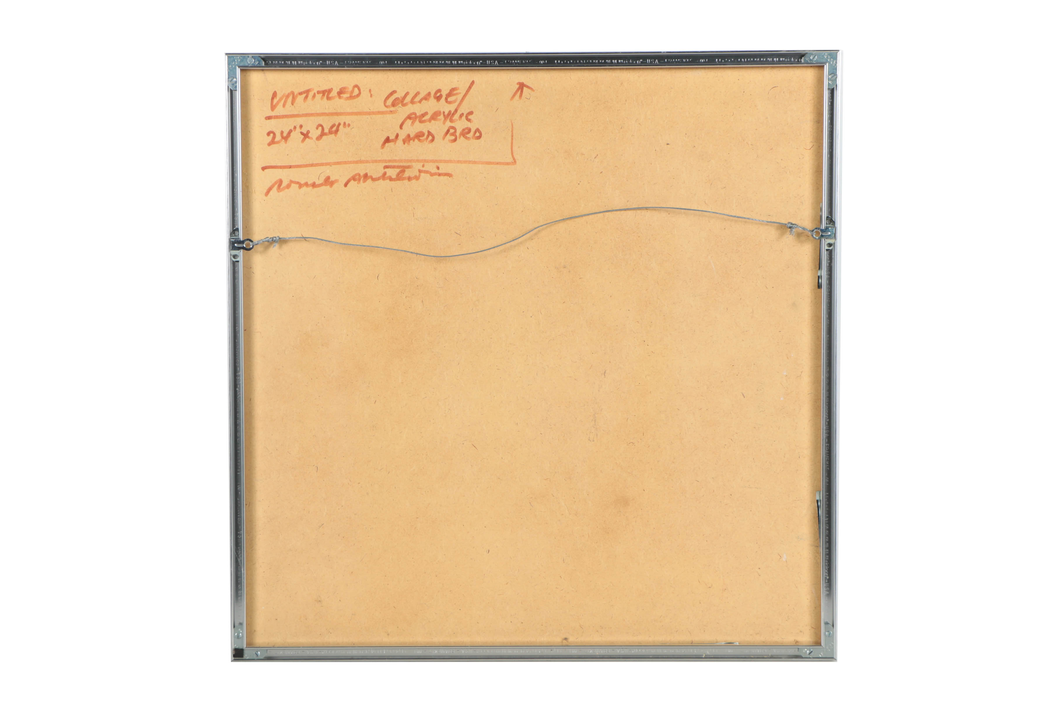 Ronald Ahlström Mixed Media Collage on Board "Untitled"