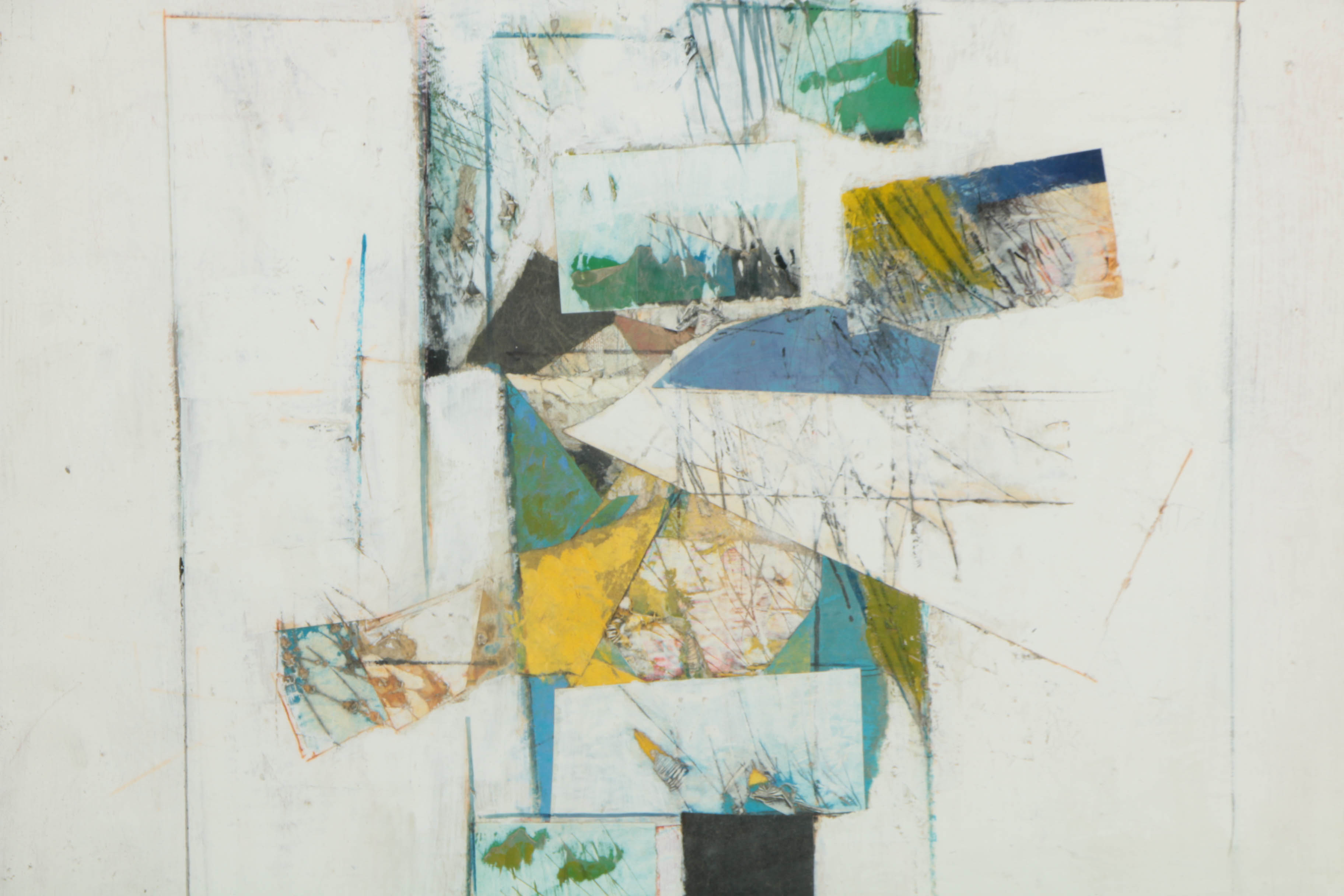 Ronald Ahlström Mixed Media Collage on Canvas Board "Untitled"