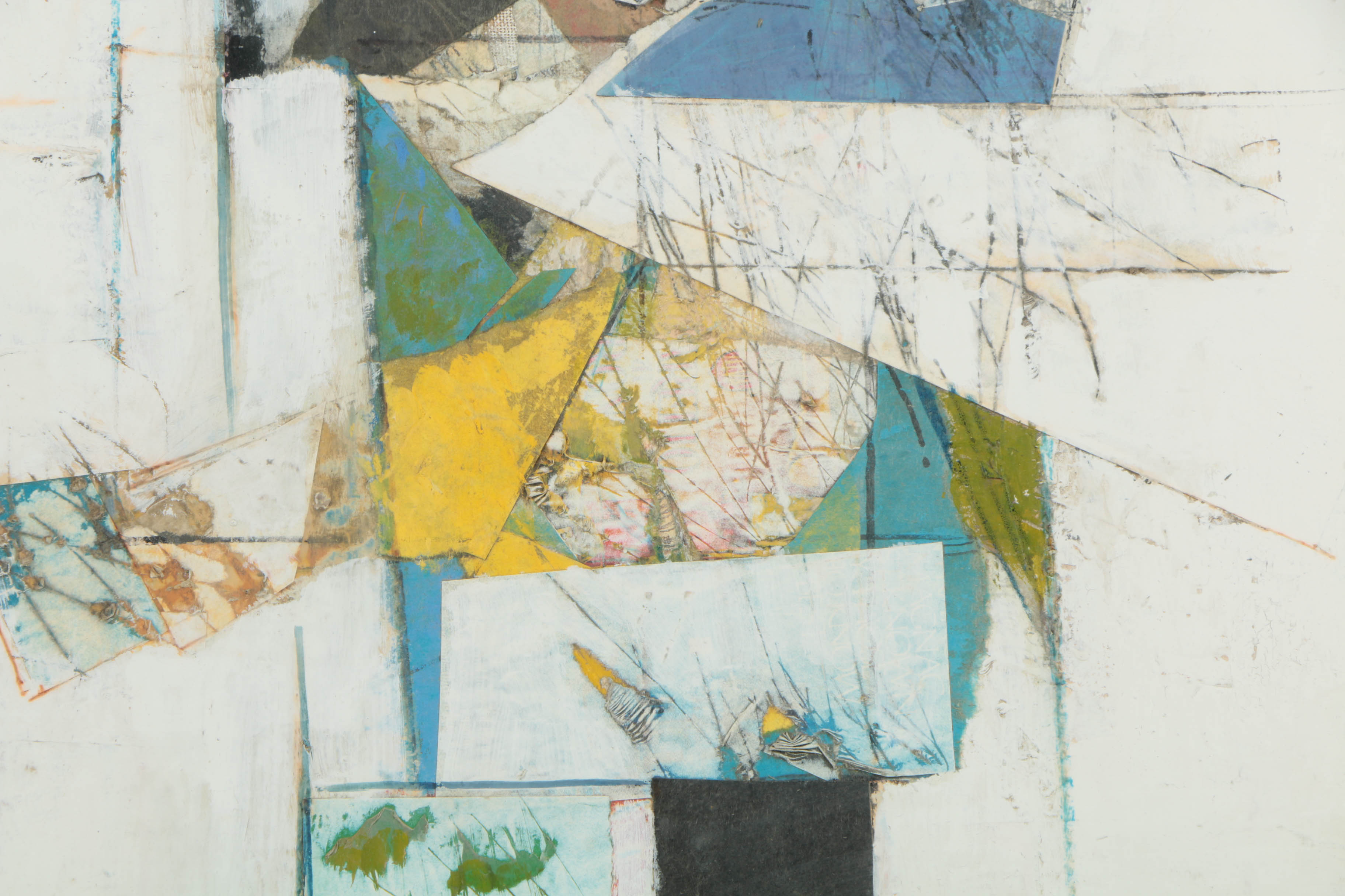 Ronald Ahlström Mixed Media Collage on Canvas Board "Untitled"