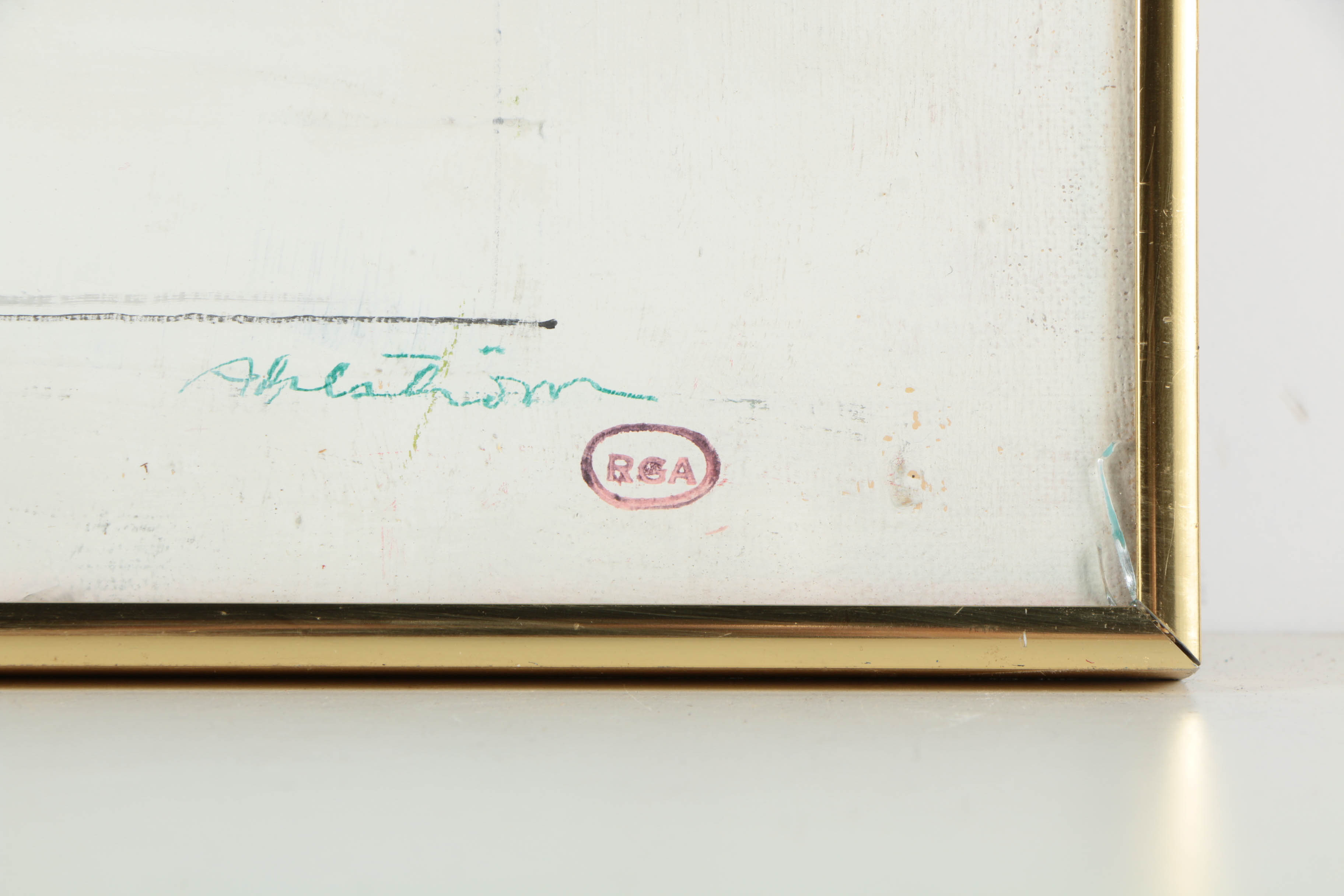 Ronald Ahlström Mixed Media Collage on Canvas Board "Untitled"