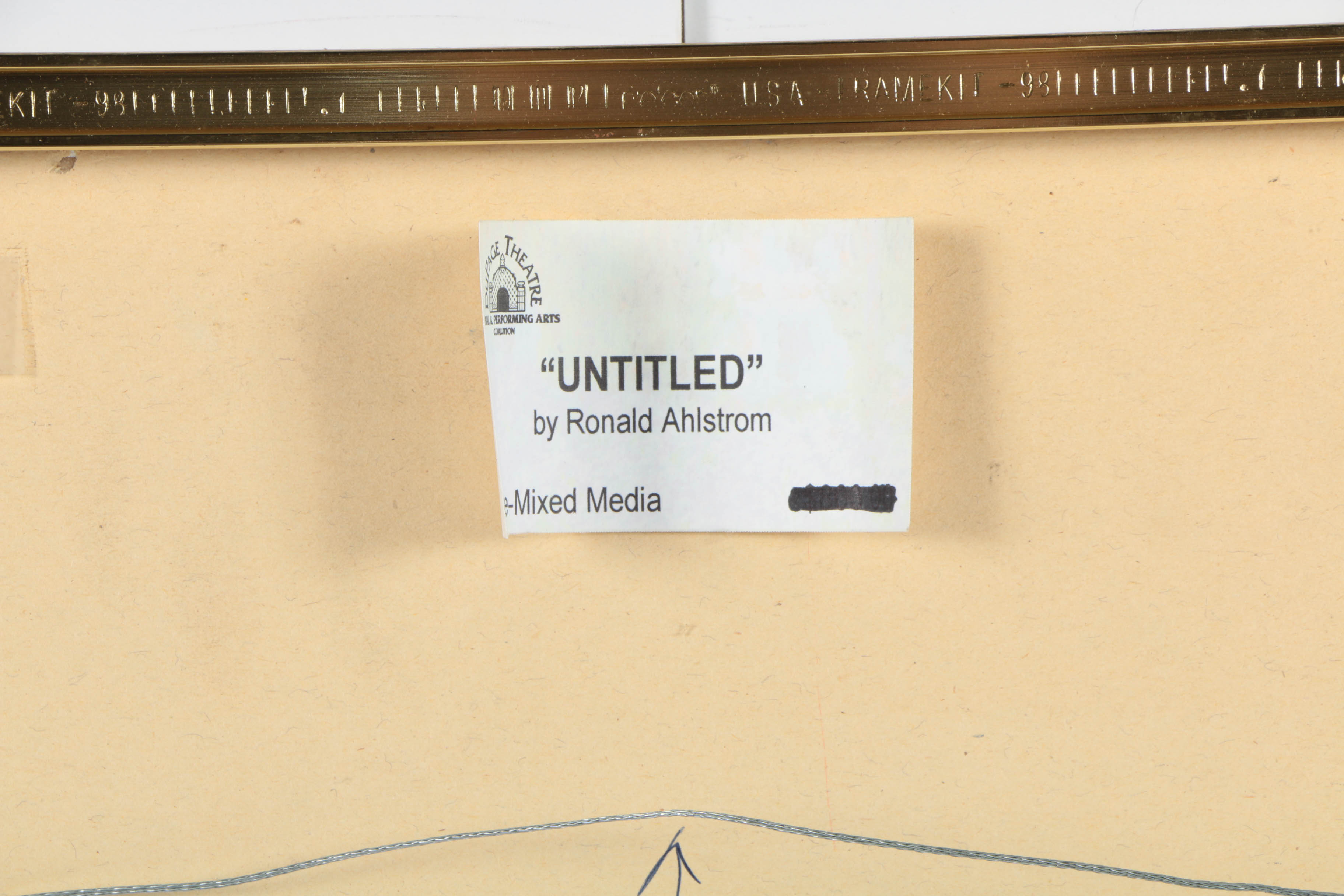 Ronald Ahlström Mixed Media Collage on Canvas Board "Untitled"