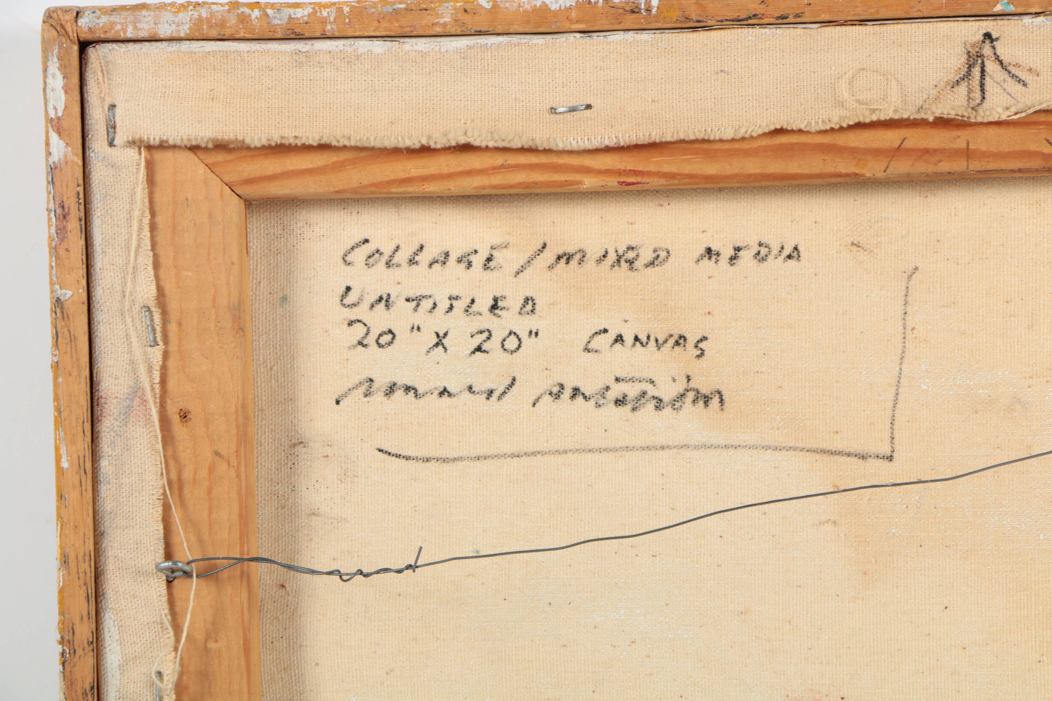 Ronald Ahlström Abstract Mixed Media Collage on Canvas "Untitled"