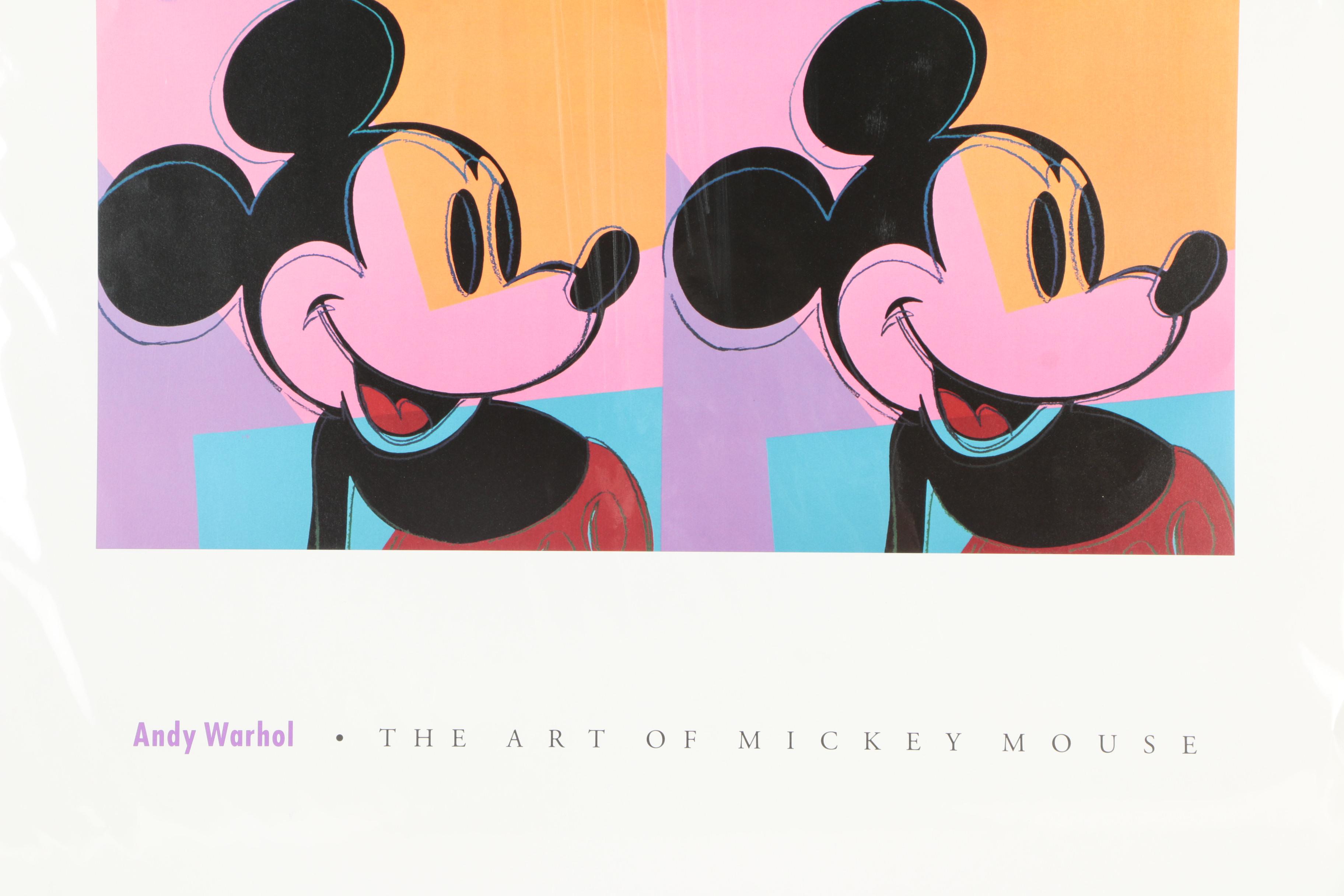 Offset Lithograph Poster "Andy Warhol The Art of Mickey Mouse"