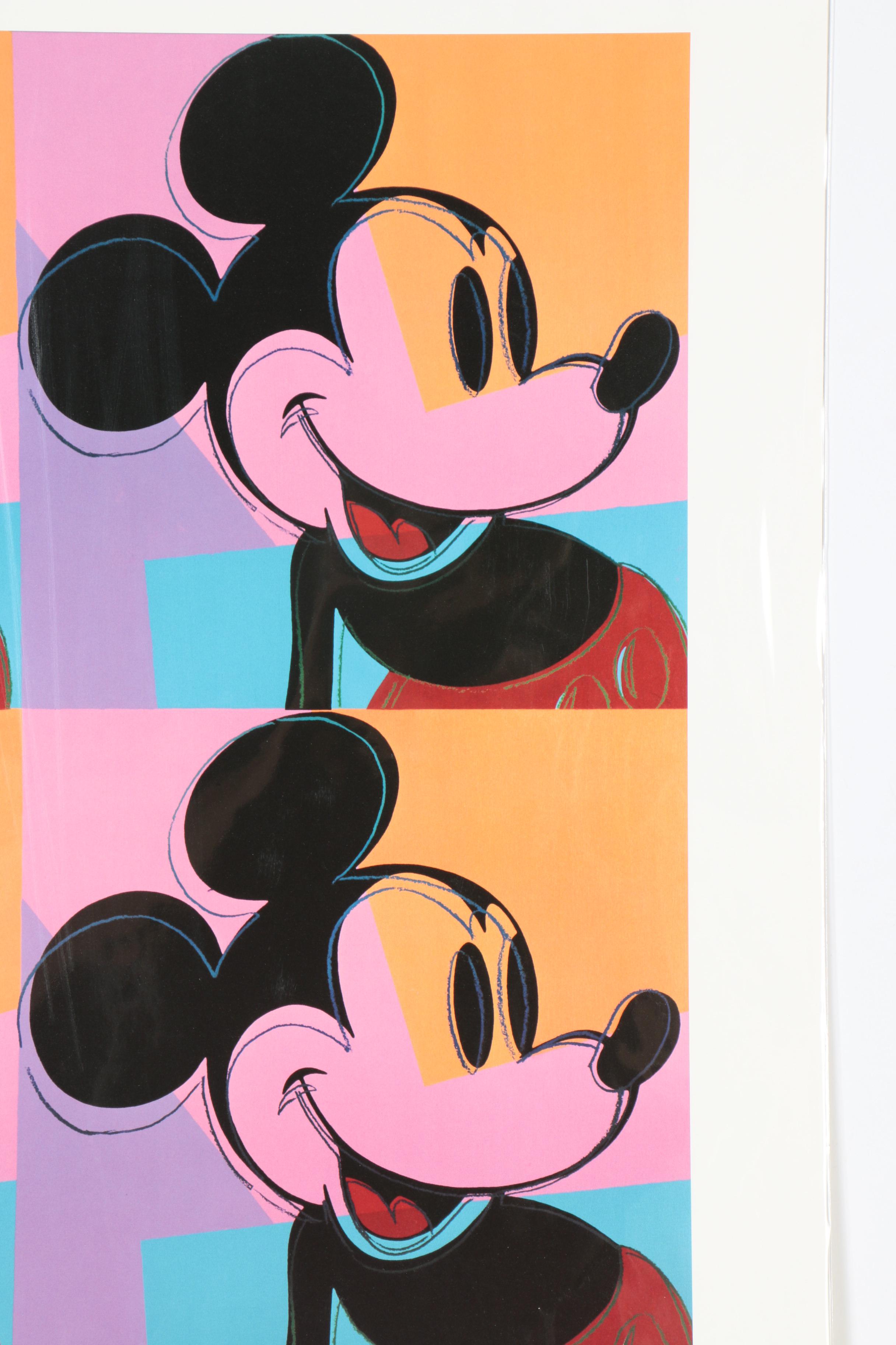Offset Lithograph Poster "Andy Warhol The Art of Mickey Mouse"
