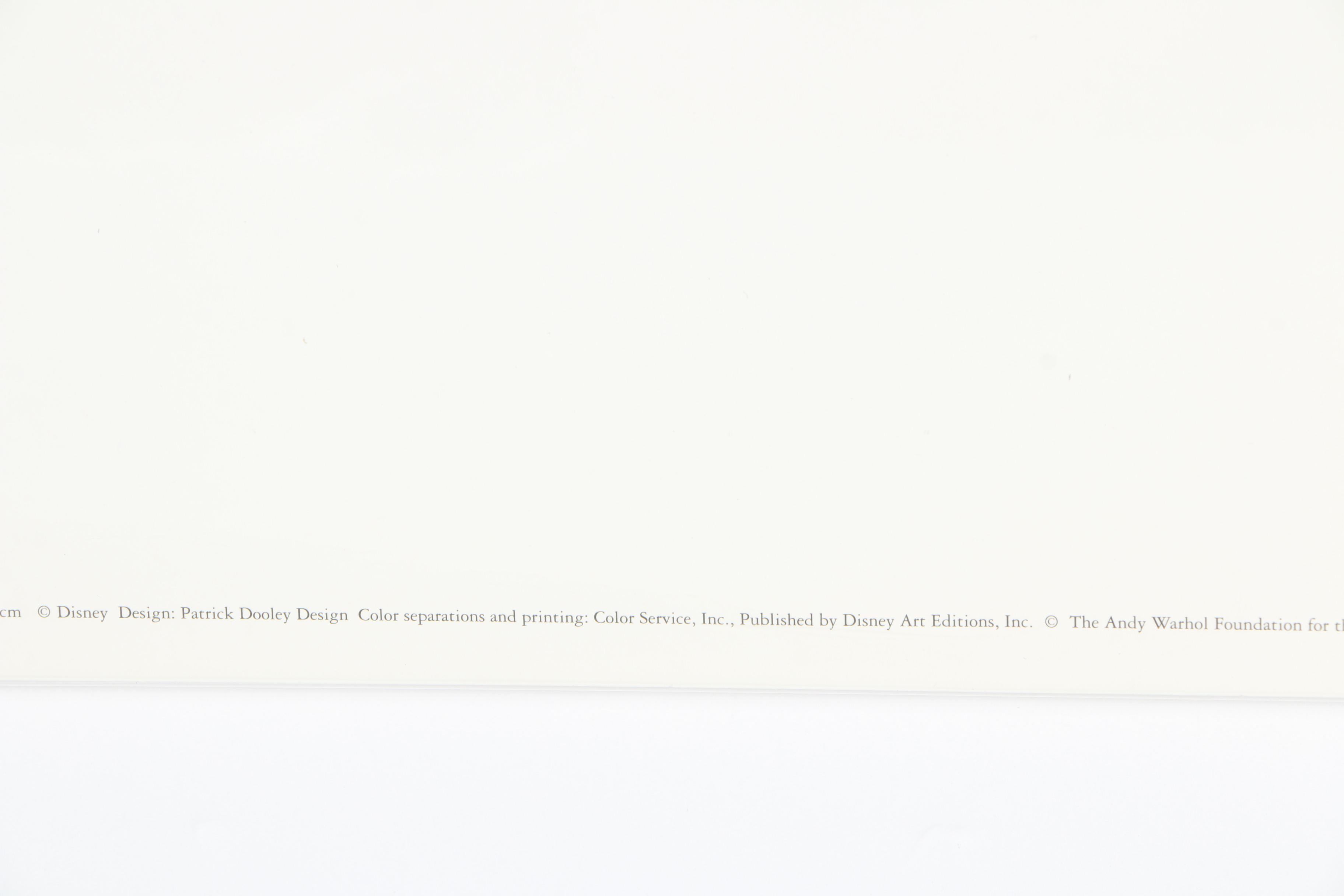 Offset Lithograph Poster "Andy Warhol The Art of Mickey Mouse"