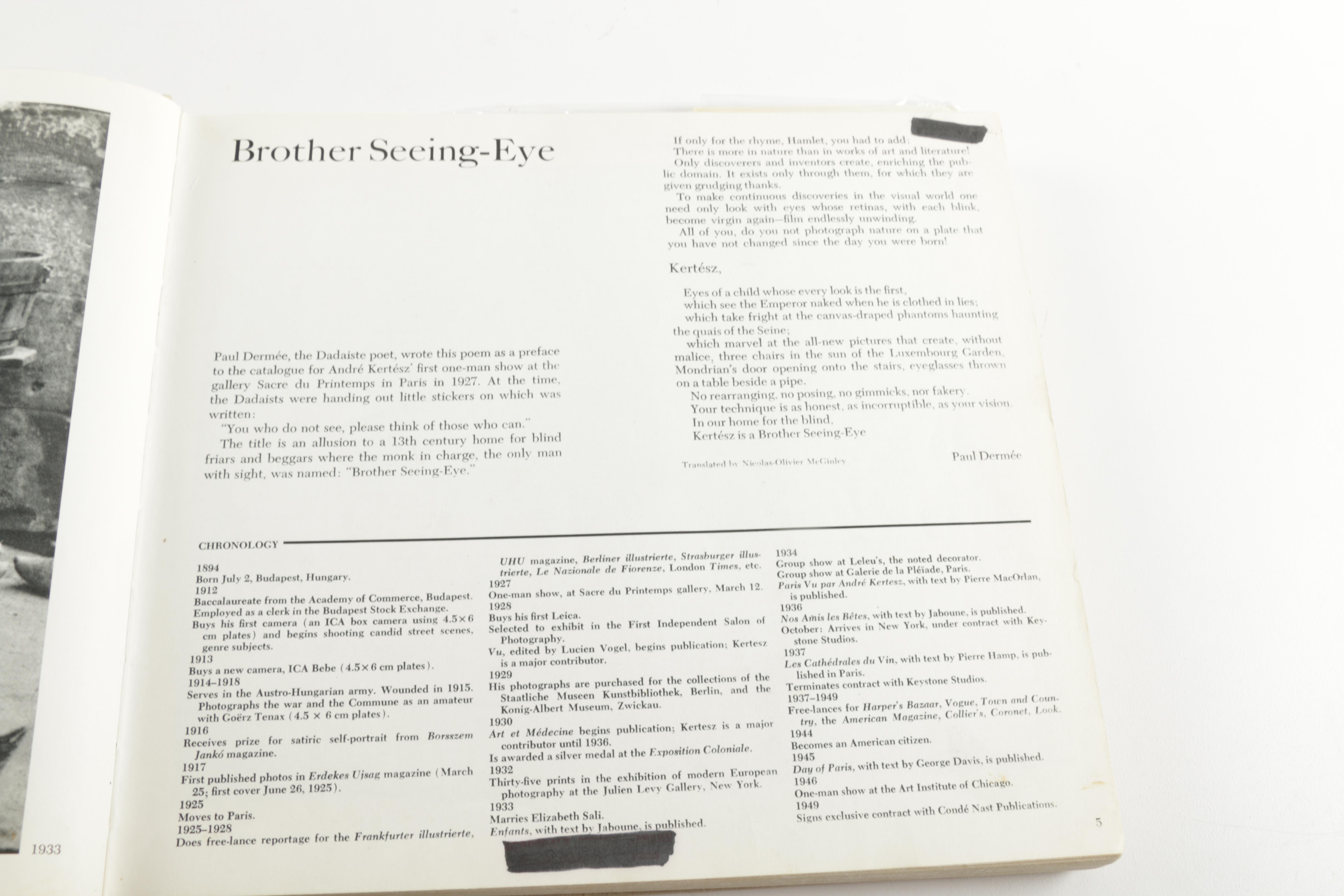 "Sixty Years of Photography: 1912-1972" by André Kertész