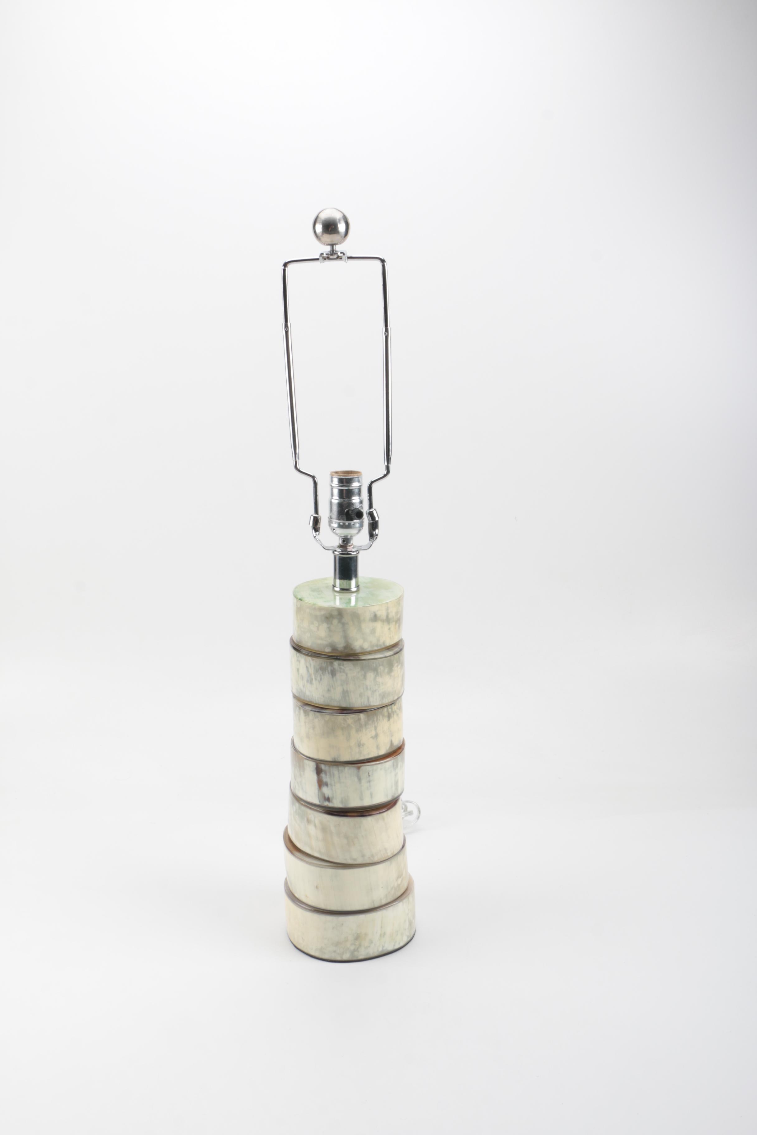 Stacked Buffalo Horn Table Lamp by Jamie Young