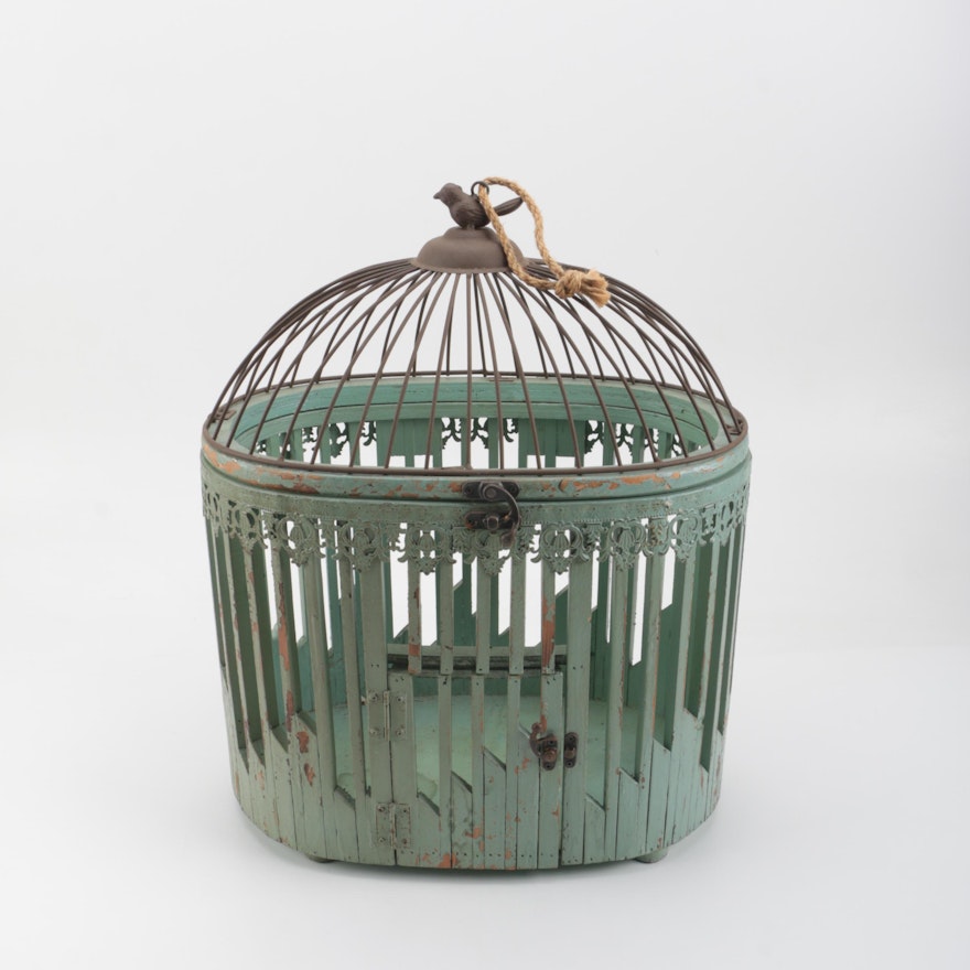 Wooden Bird Cage