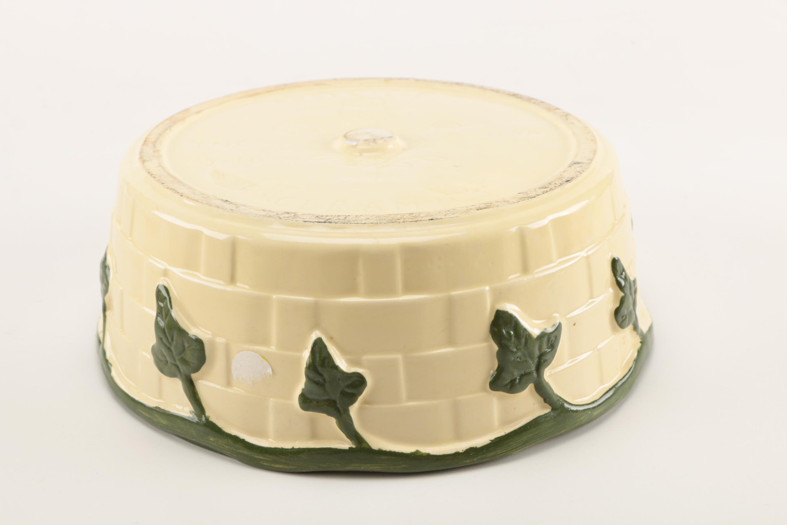 Basket Weave and Ivy Ceramic Bowl Set