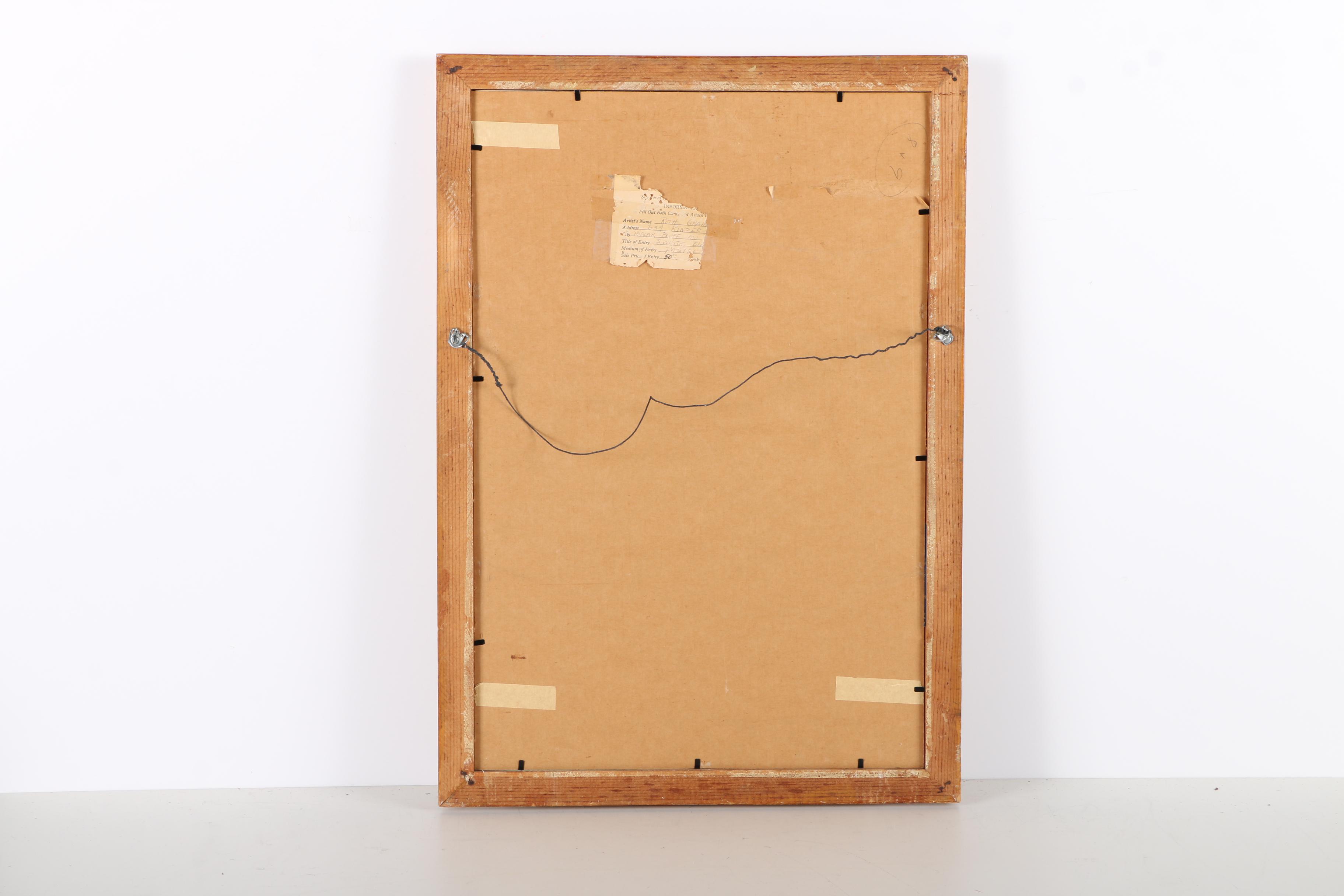 Pastel Drawing Of Flowers "Three White Blooms"