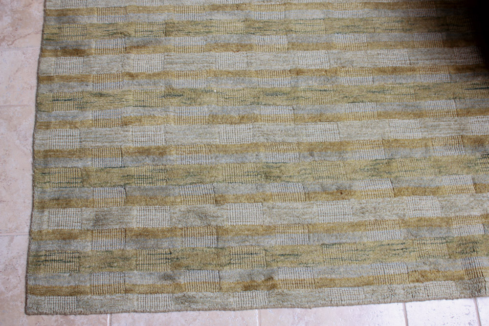 Machine Woven Contemporary Striped Area Rug