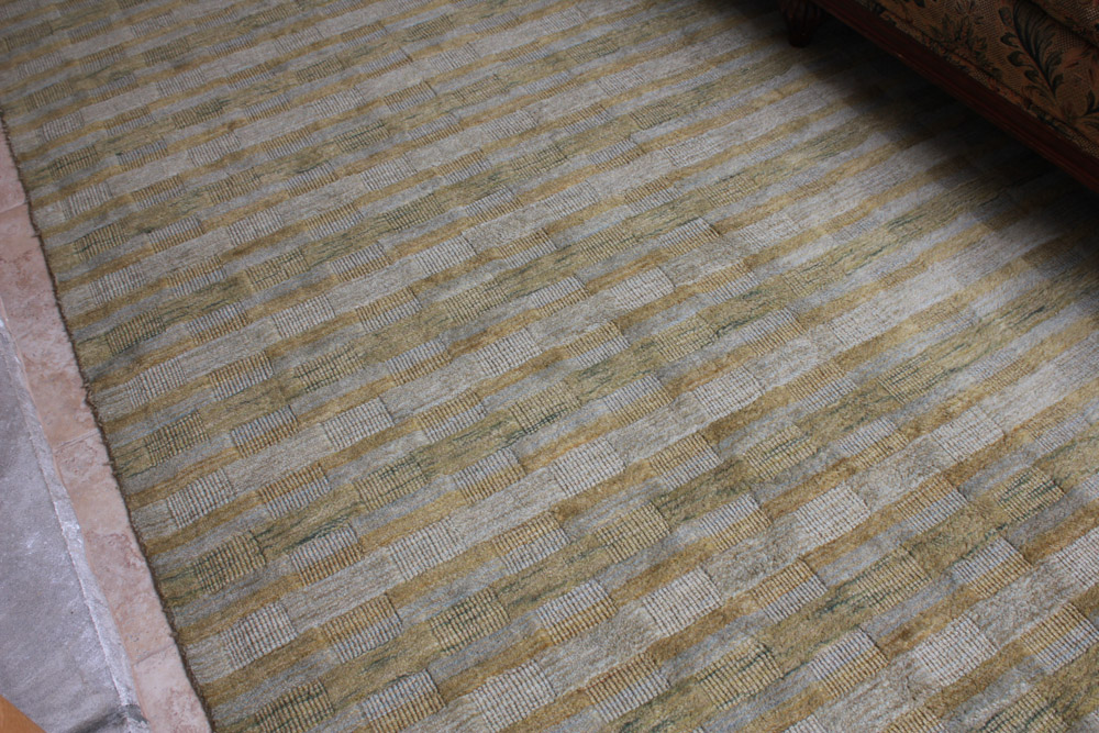 Machine Woven Contemporary Striped Area Rug