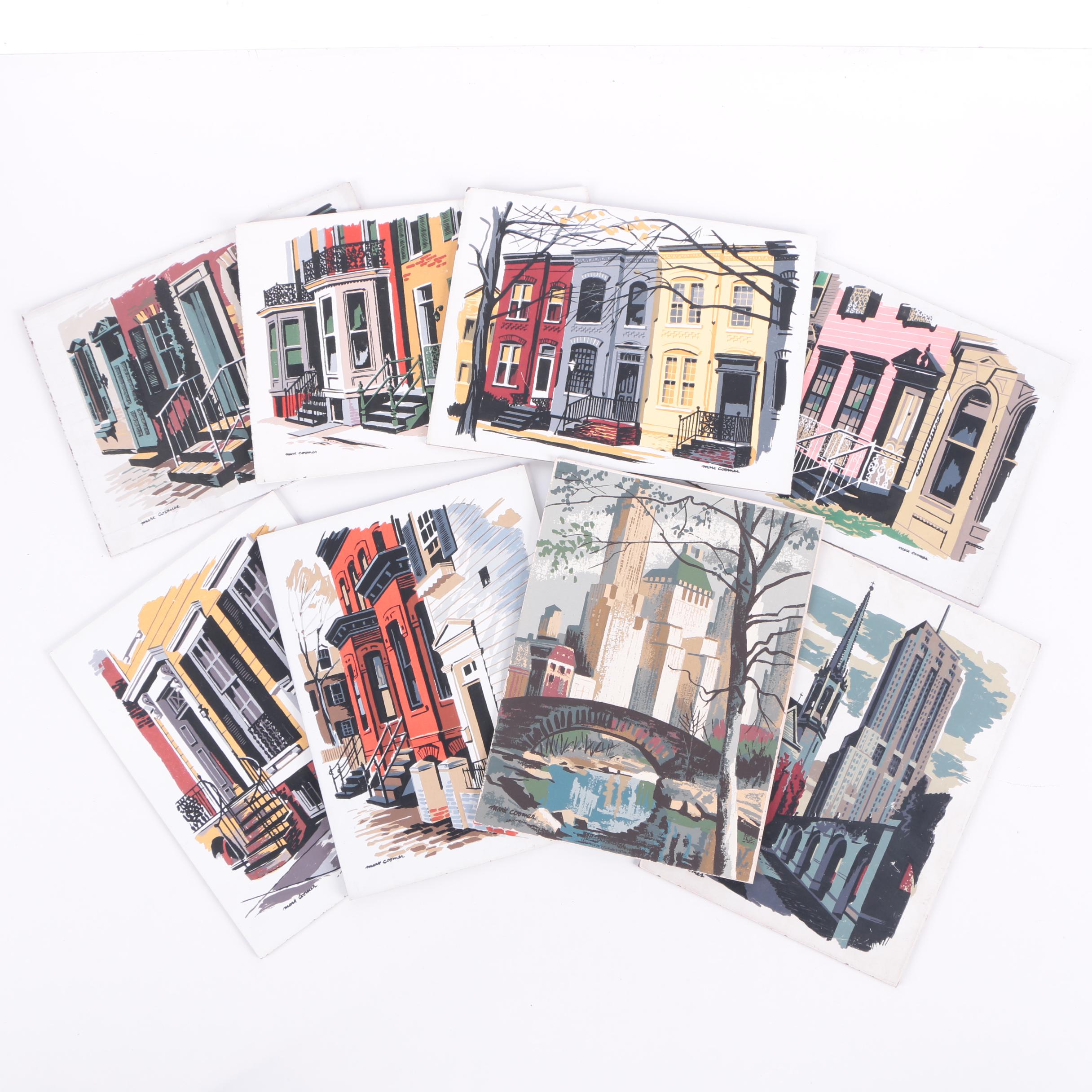 Mark Coomer Serigraphs featuring Modern Architecture