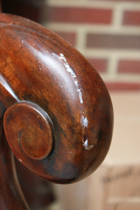 Vintage Walnut Louis XIII Style Armchair