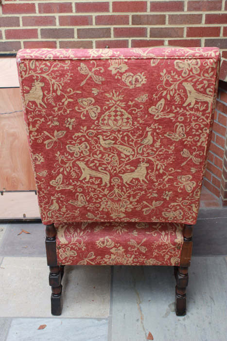 Vintage Walnut Louis XIII Style Armchair