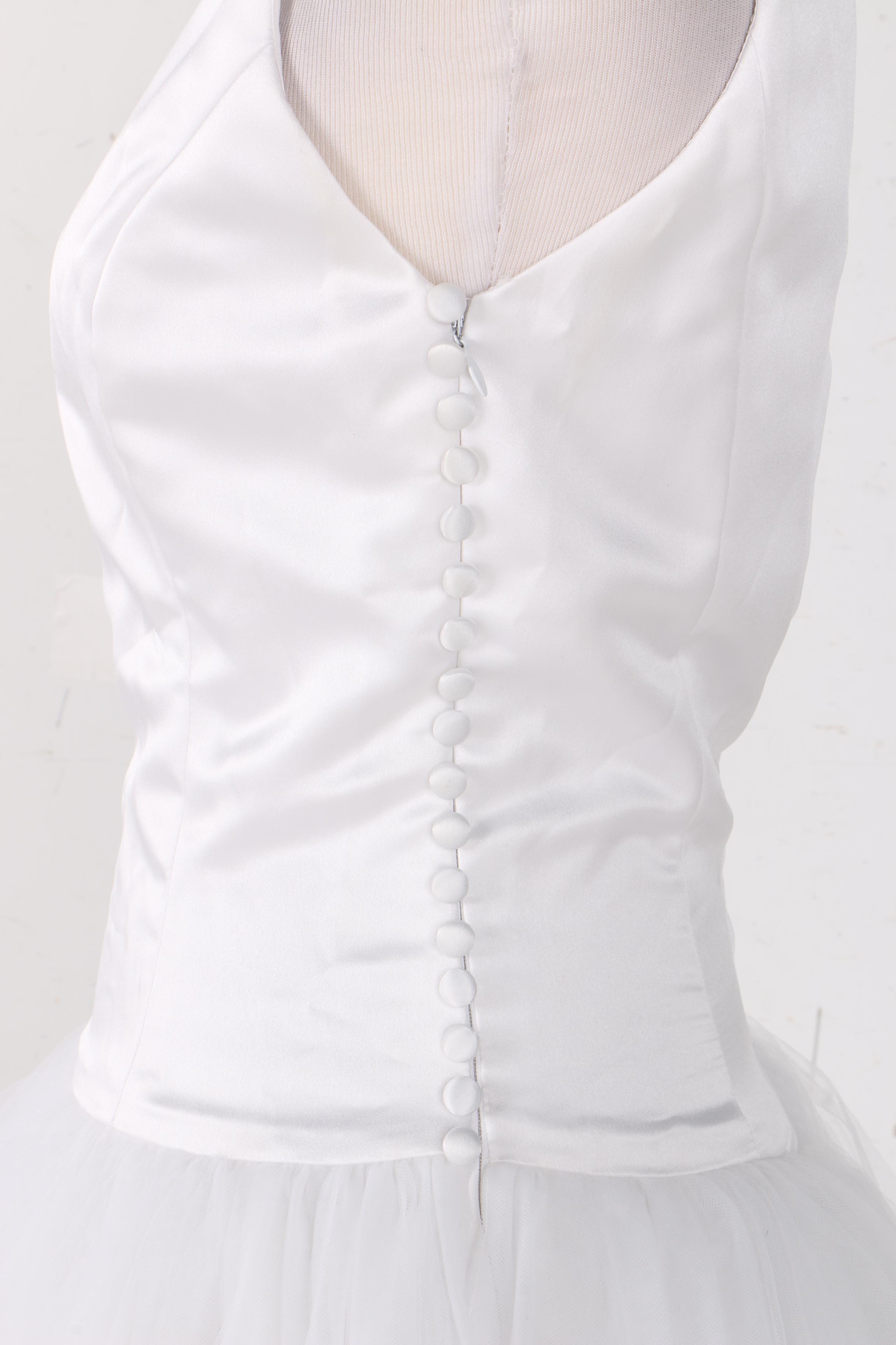 Vera Wang Tulle Wedding Dress with Veil and Gloves