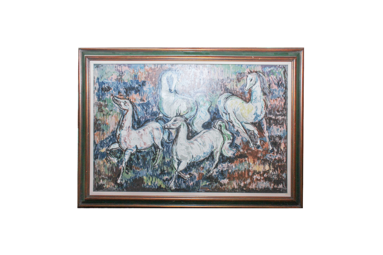 Giclee on Canvas of Horses after J. Cabral