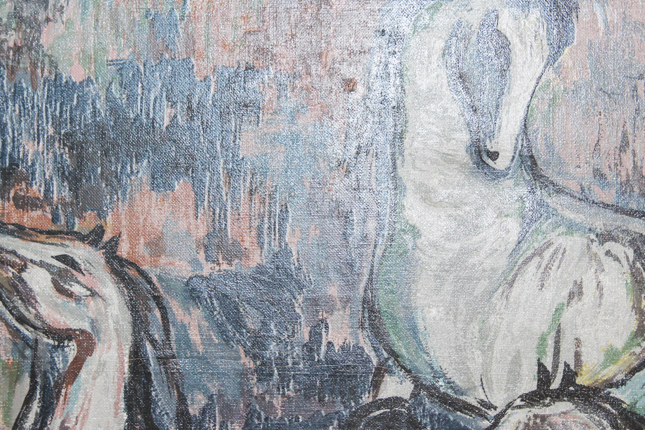 Giclee on Canvas of Horses after J. Cabral