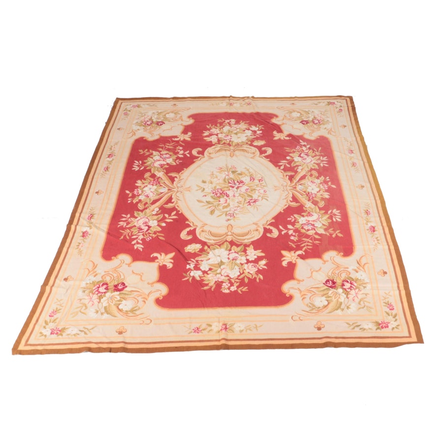 Hand-Made Needlepoint Aubusson-Style Area Rug