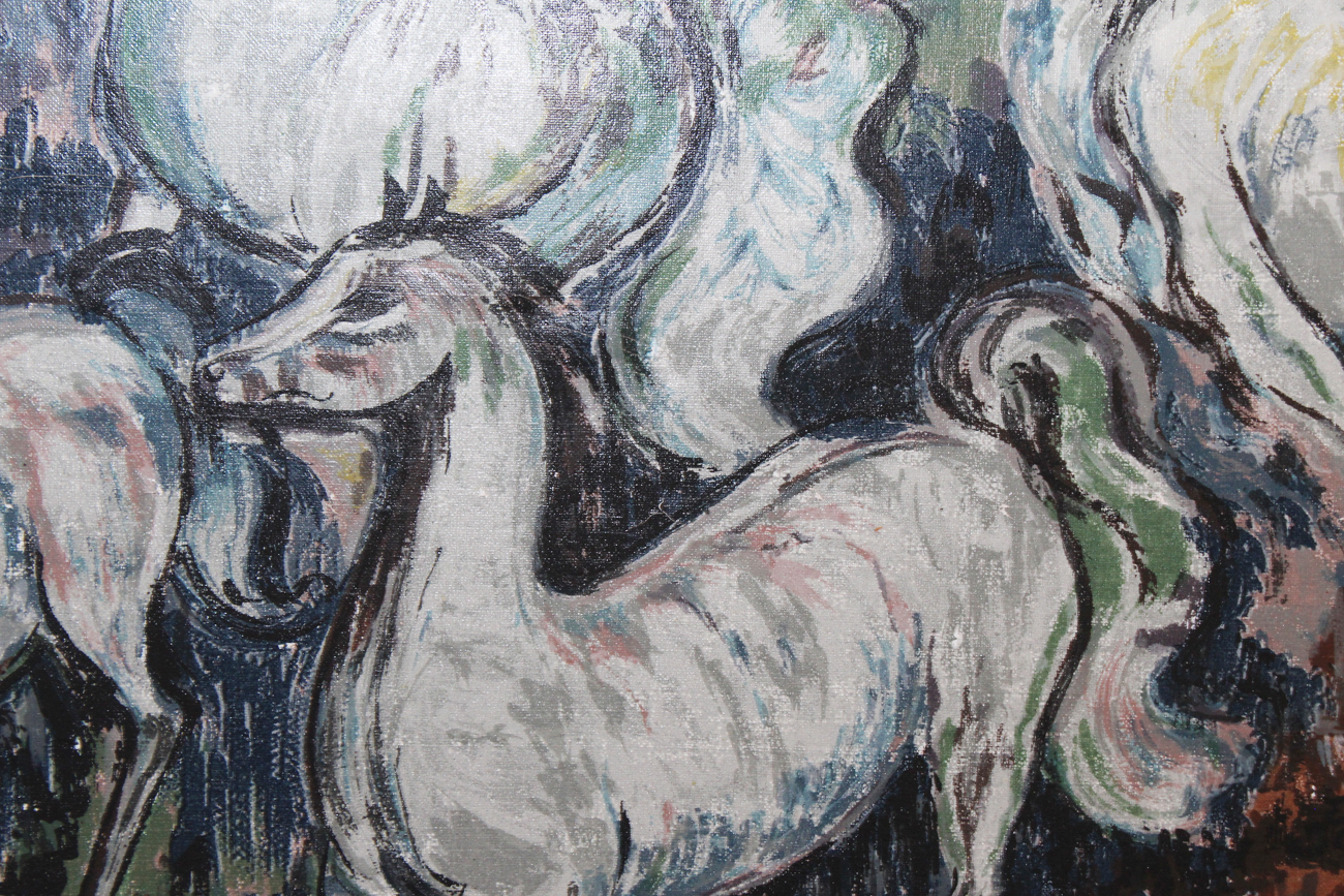 Giclee on Canvas of Horses after J. Cabral