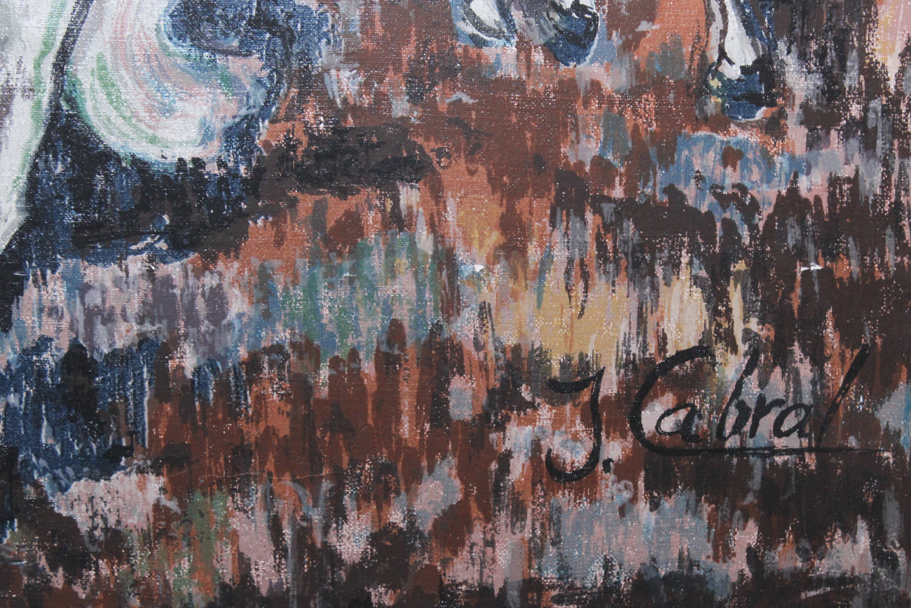 Giclee on Canvas of Horses after J. Cabral