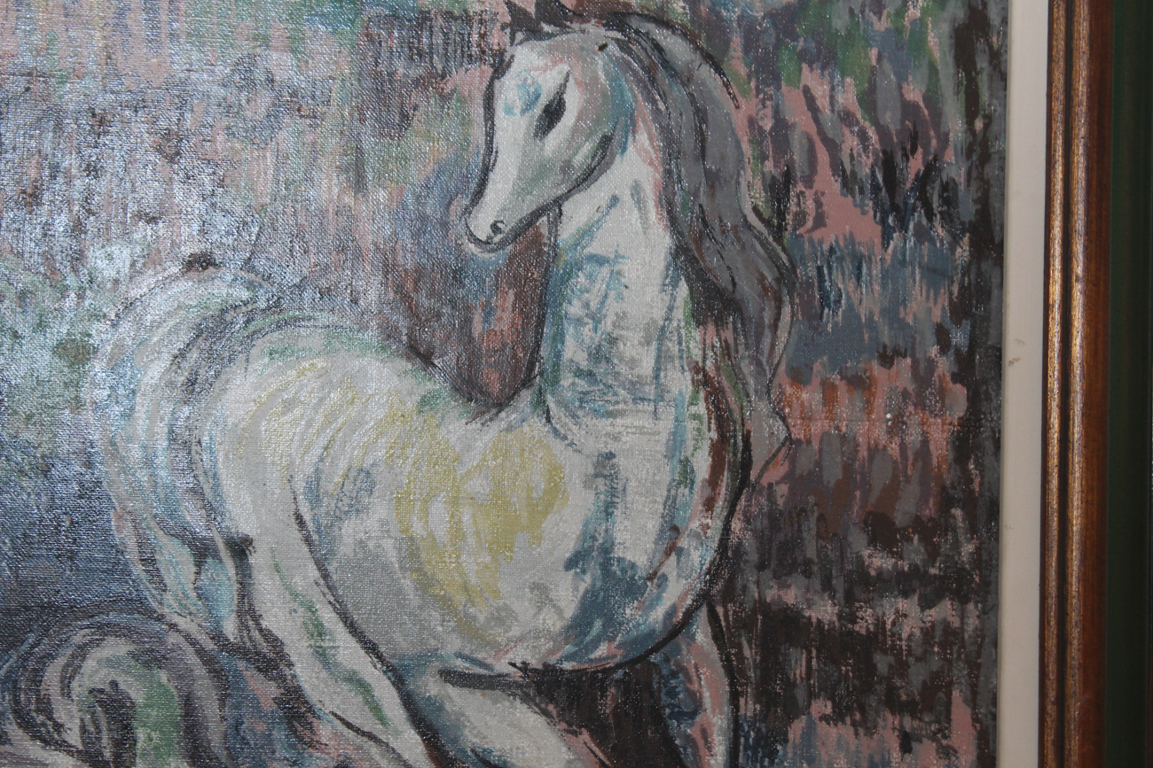 Giclee on Canvas of Horses after J. Cabral
