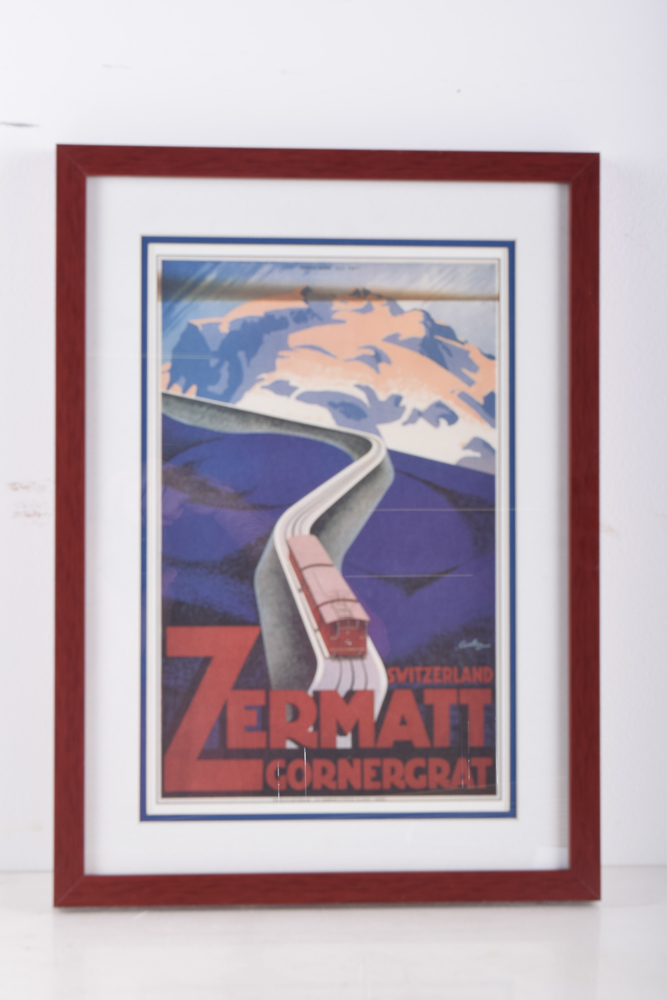 Offset lithograph After Eik Coulou's  Zermatt Switzerland Travel Poster