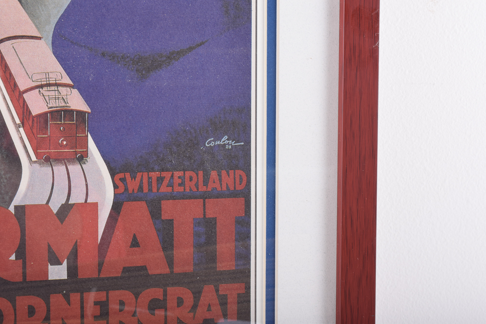 Offset lithograph After Eik Coulou's  Zermatt Switzerland Travel Poster