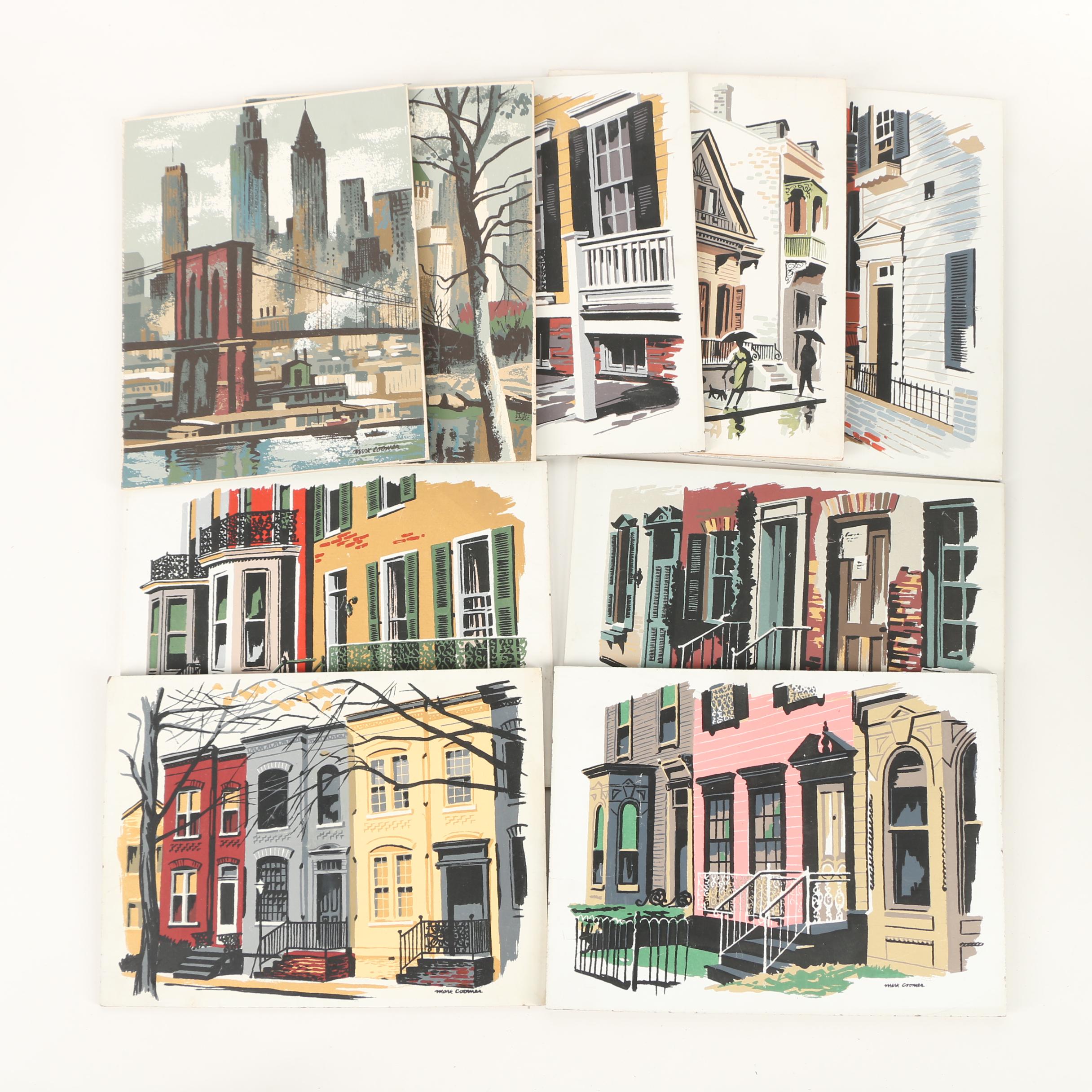 Mark Coomer Serigraph Prints Featuring Modern Architecture