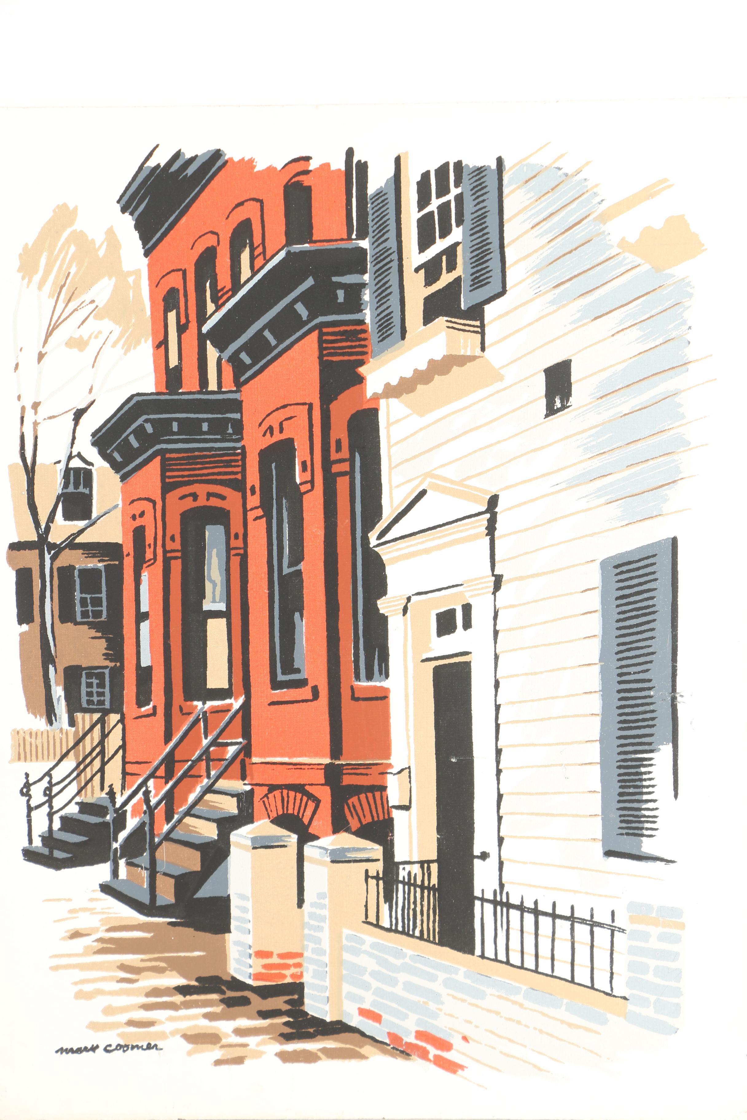 Mark Coomer Serigraph Prints Featuring Modern Architecture