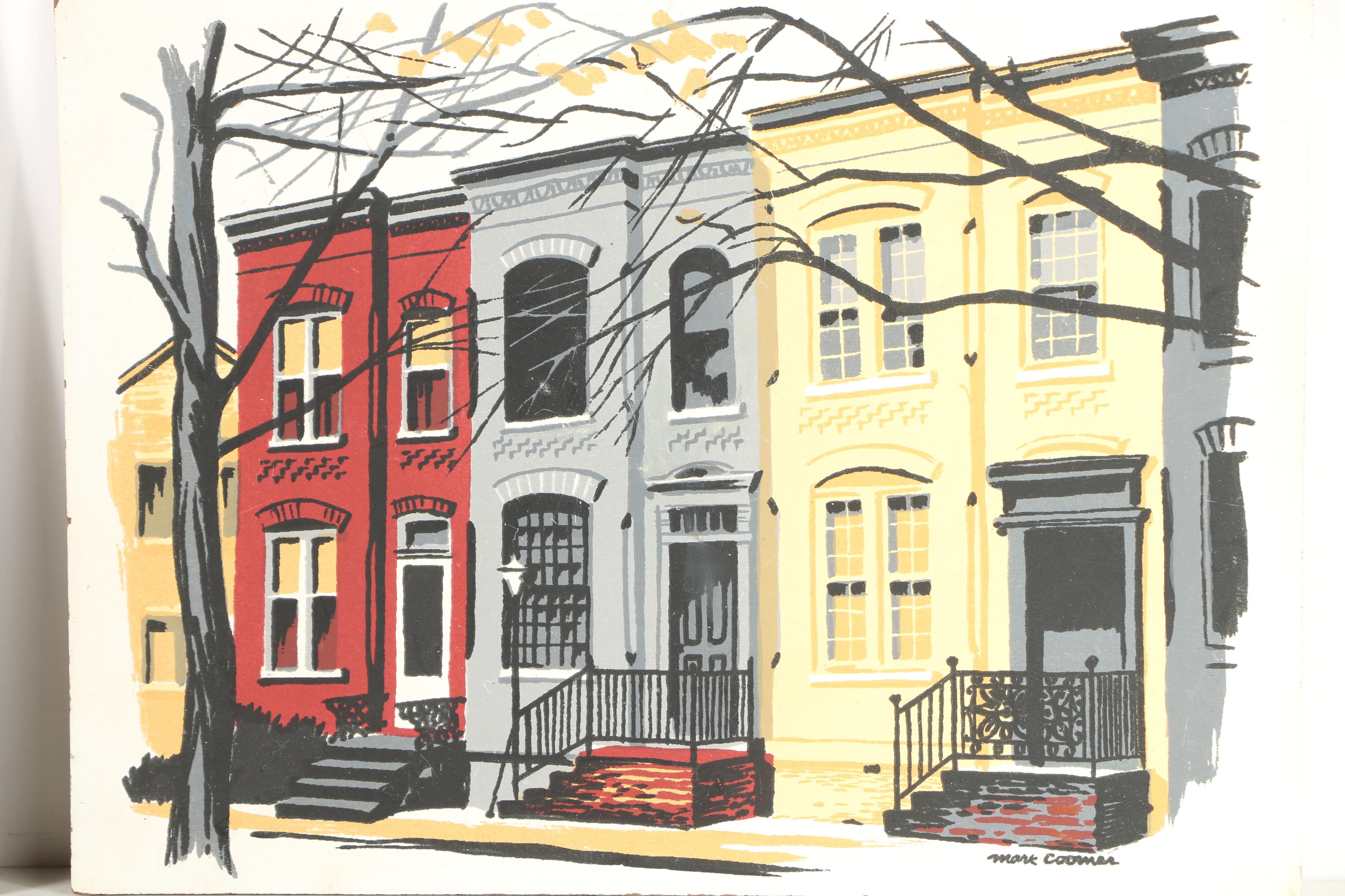 Mark Coomer Serigraph Prints Featuring Modern Architecture