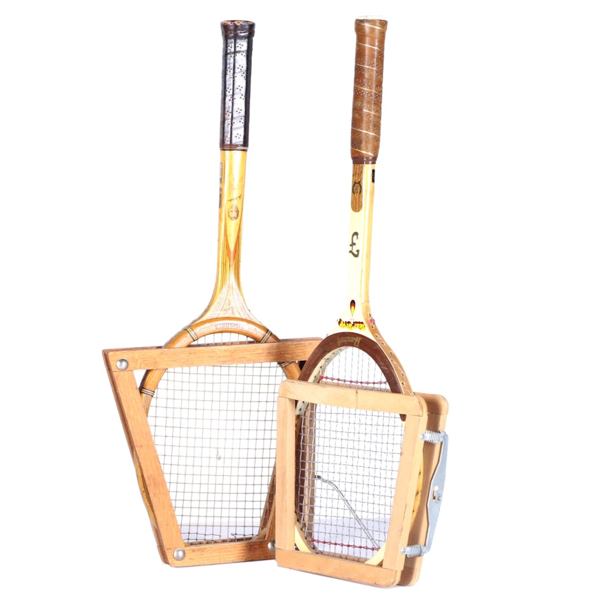 Bancroft and Cortland Vintage Wood Tennis Rackets