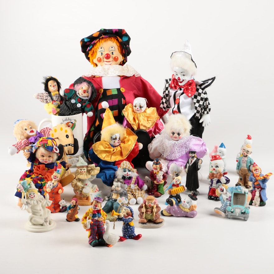 Clown Themed Decor and Figurines